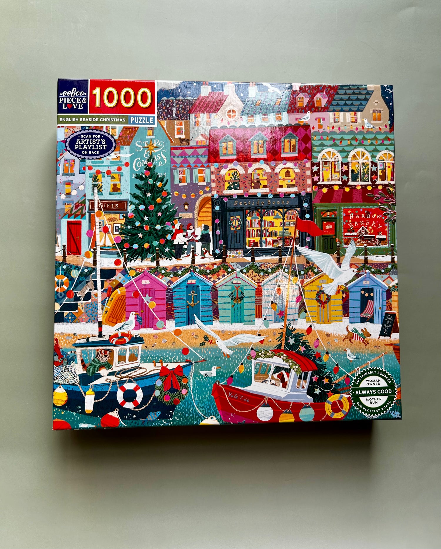 English Seaside Christmas 1000 Piece Puzzle