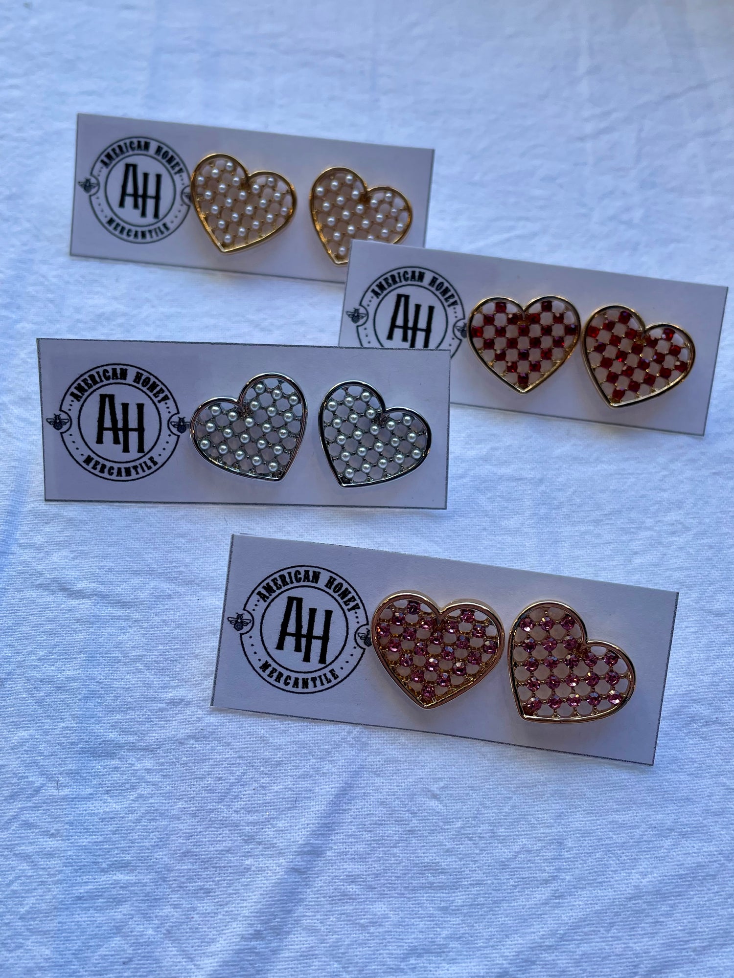 Dazzle Heart Shaped Studs