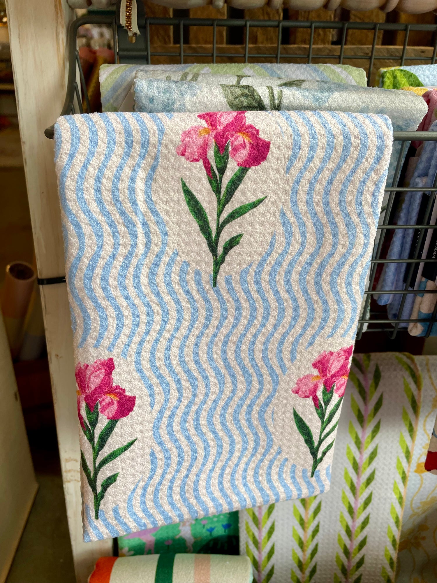 Spatial Bloom Geometry Tea Towel