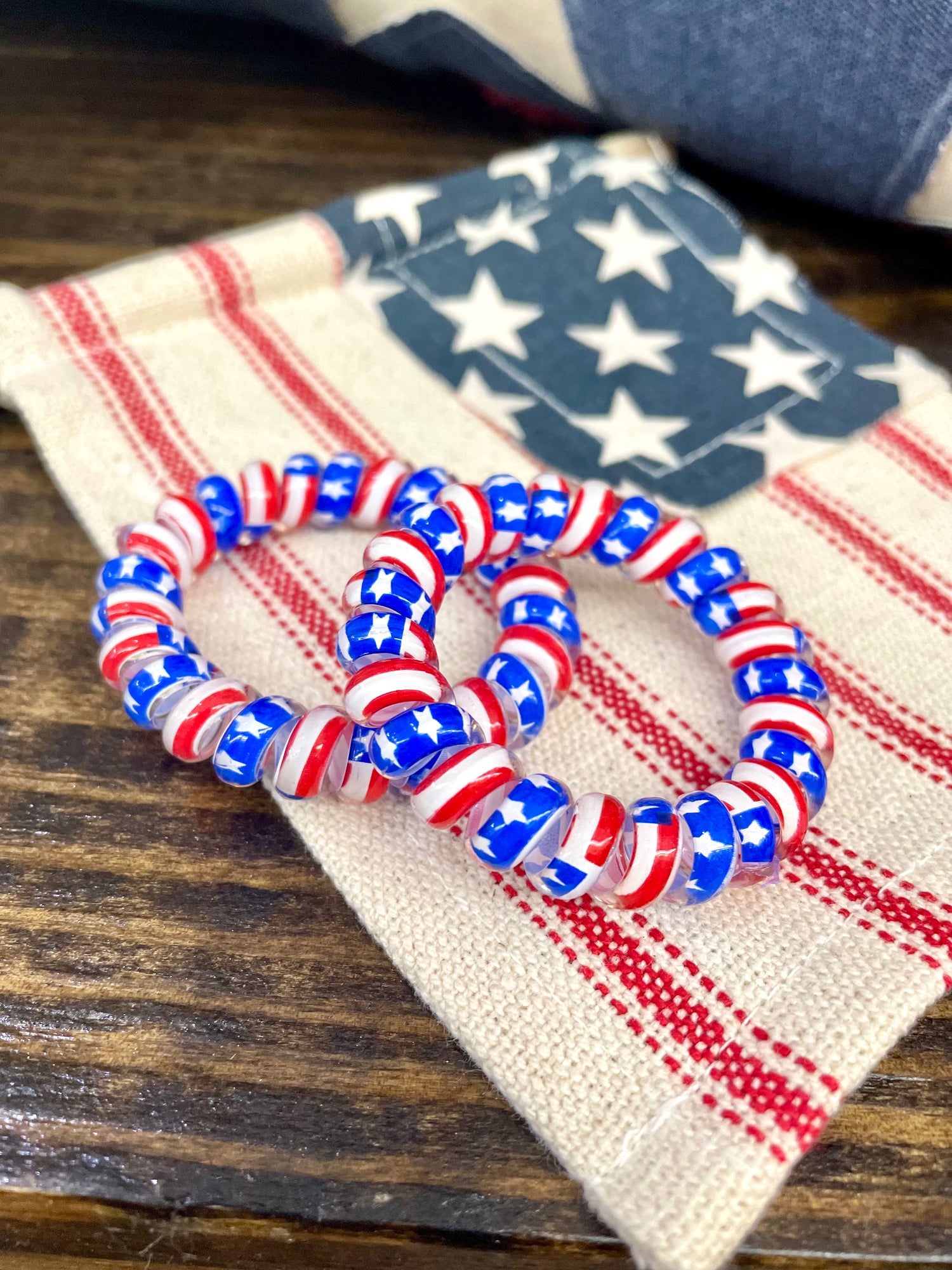 Americana Spiral Hair Tie
