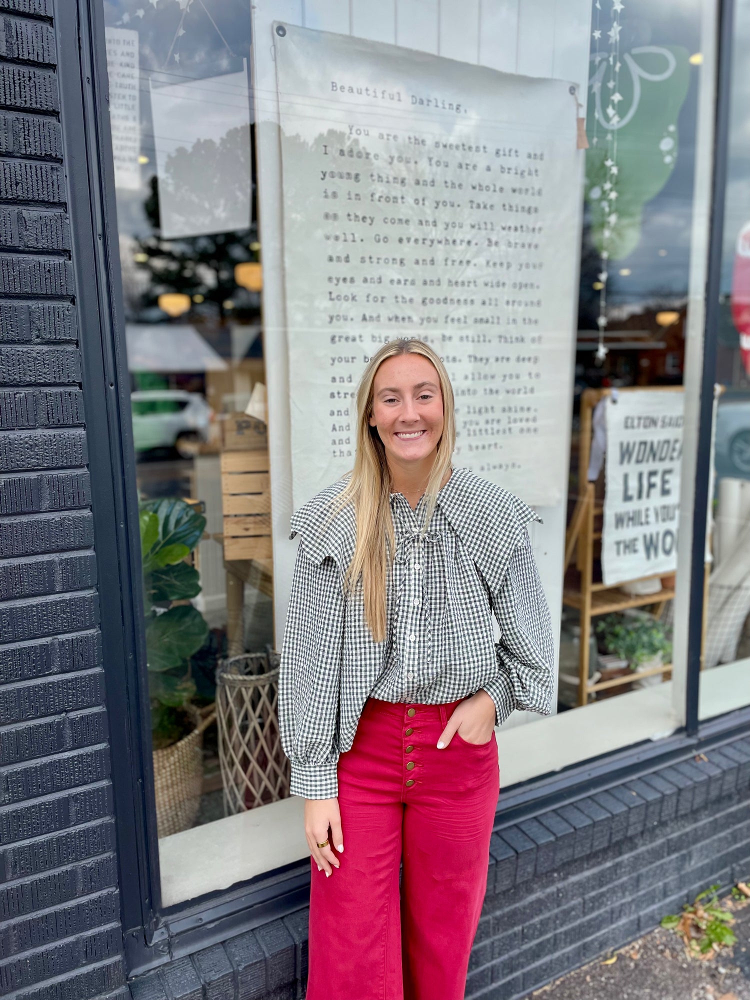 Gingham Neverland Top