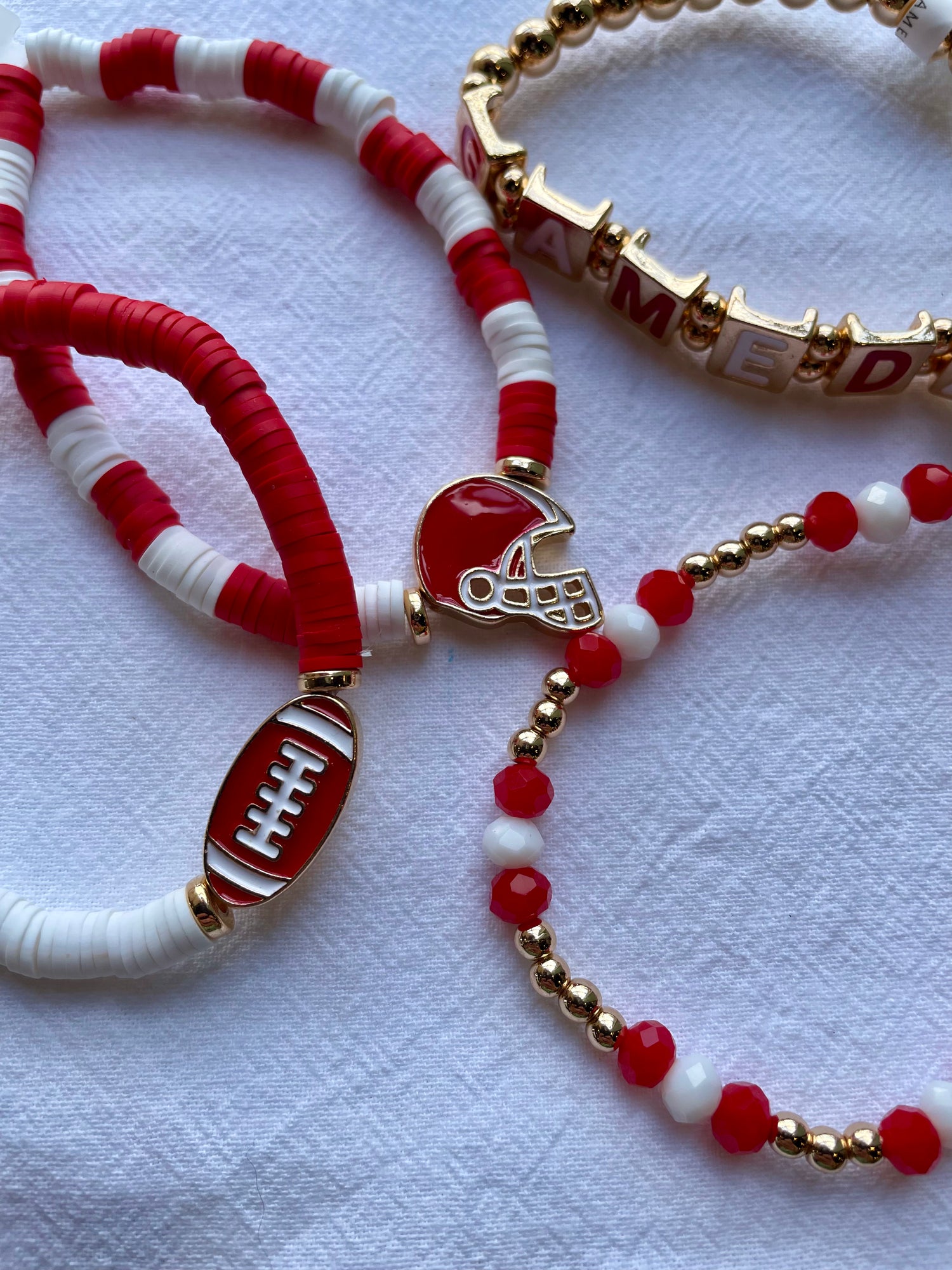 Red Game Day Bracelets