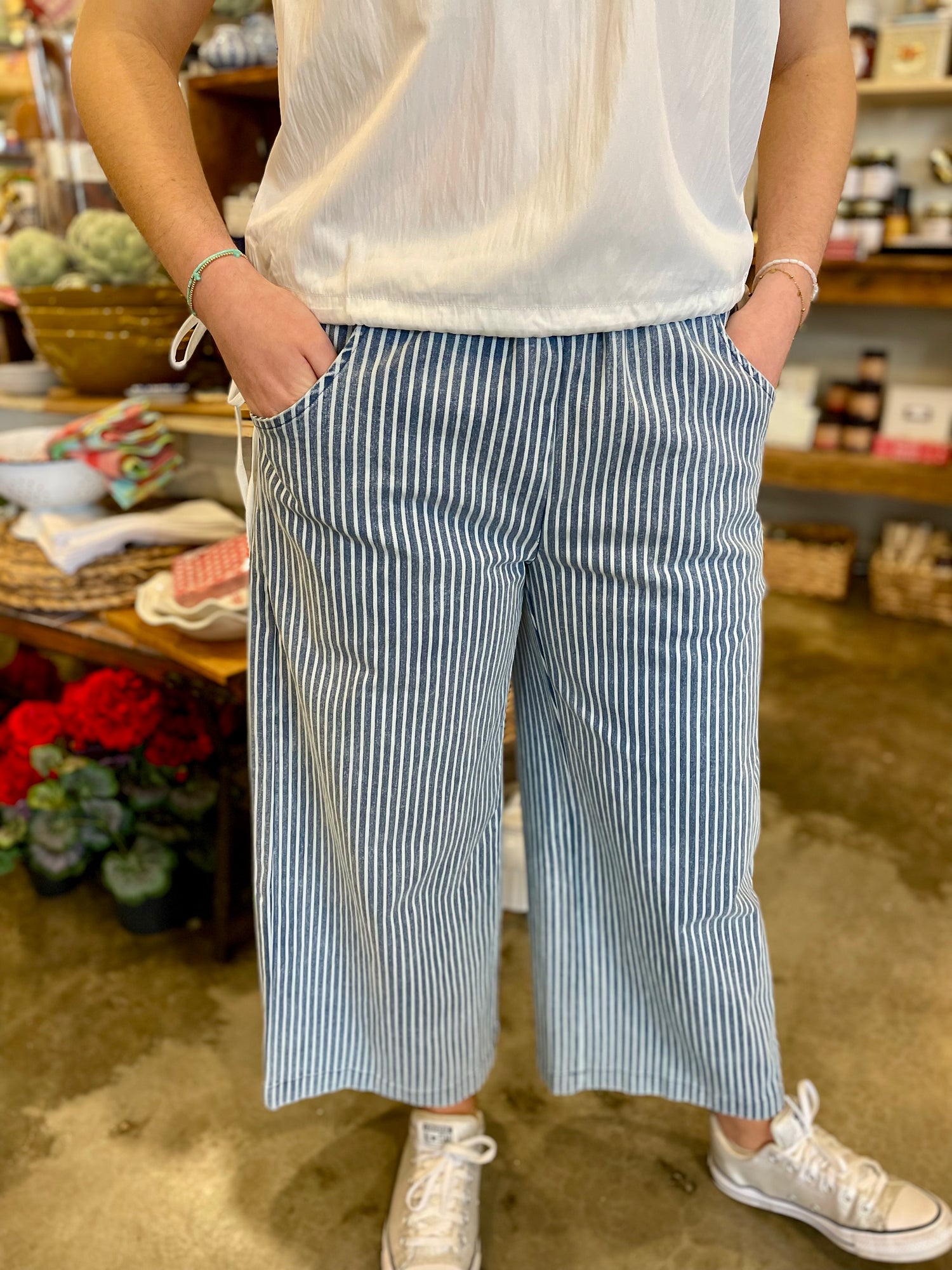Striped Wide Leg Pants