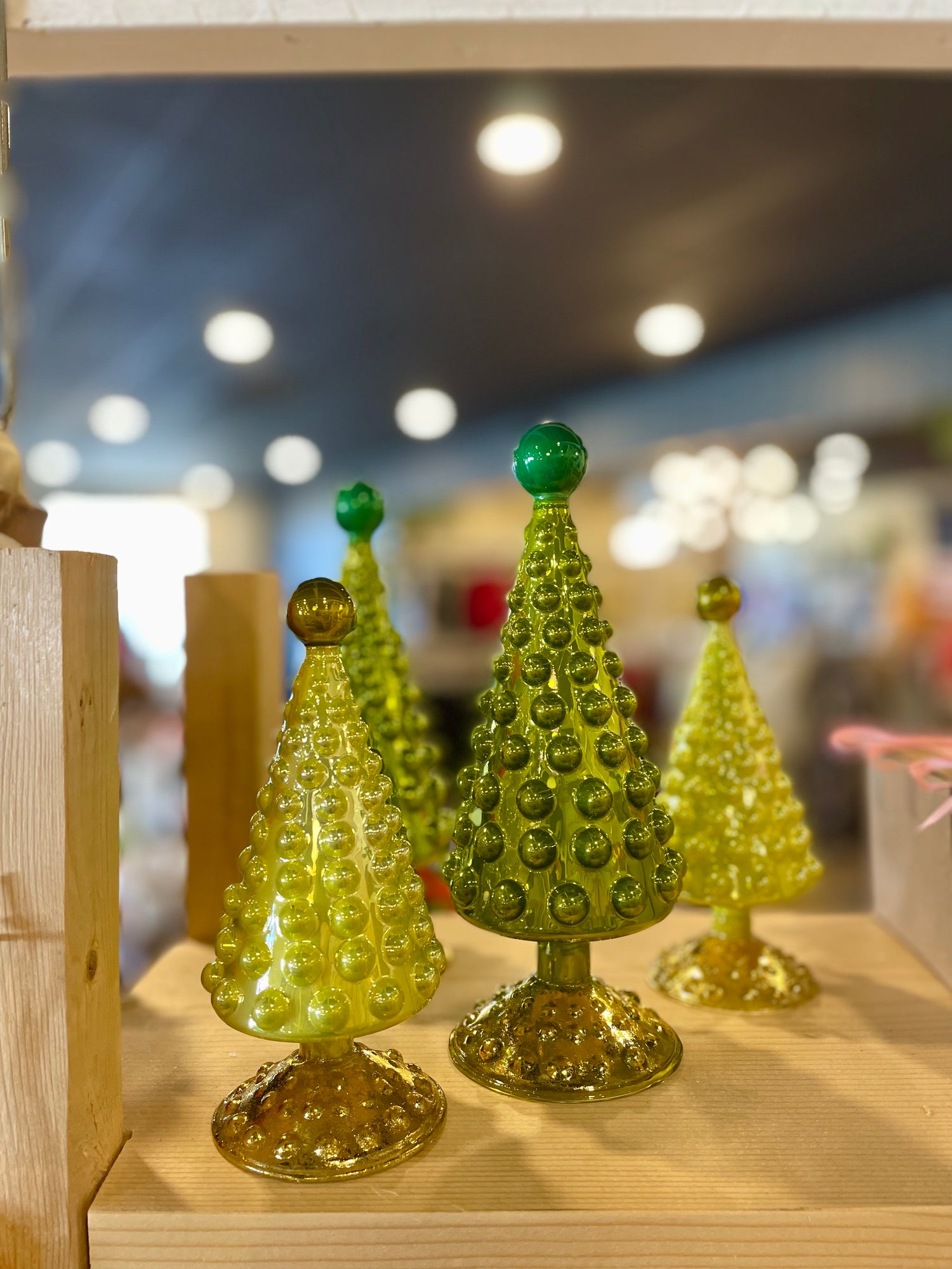 Hobnail Glass Christmas Tree