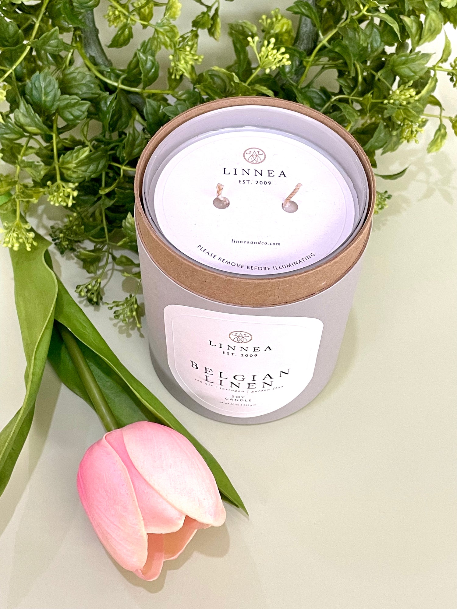 Linnea Candle Belgian Linen 2 Wick