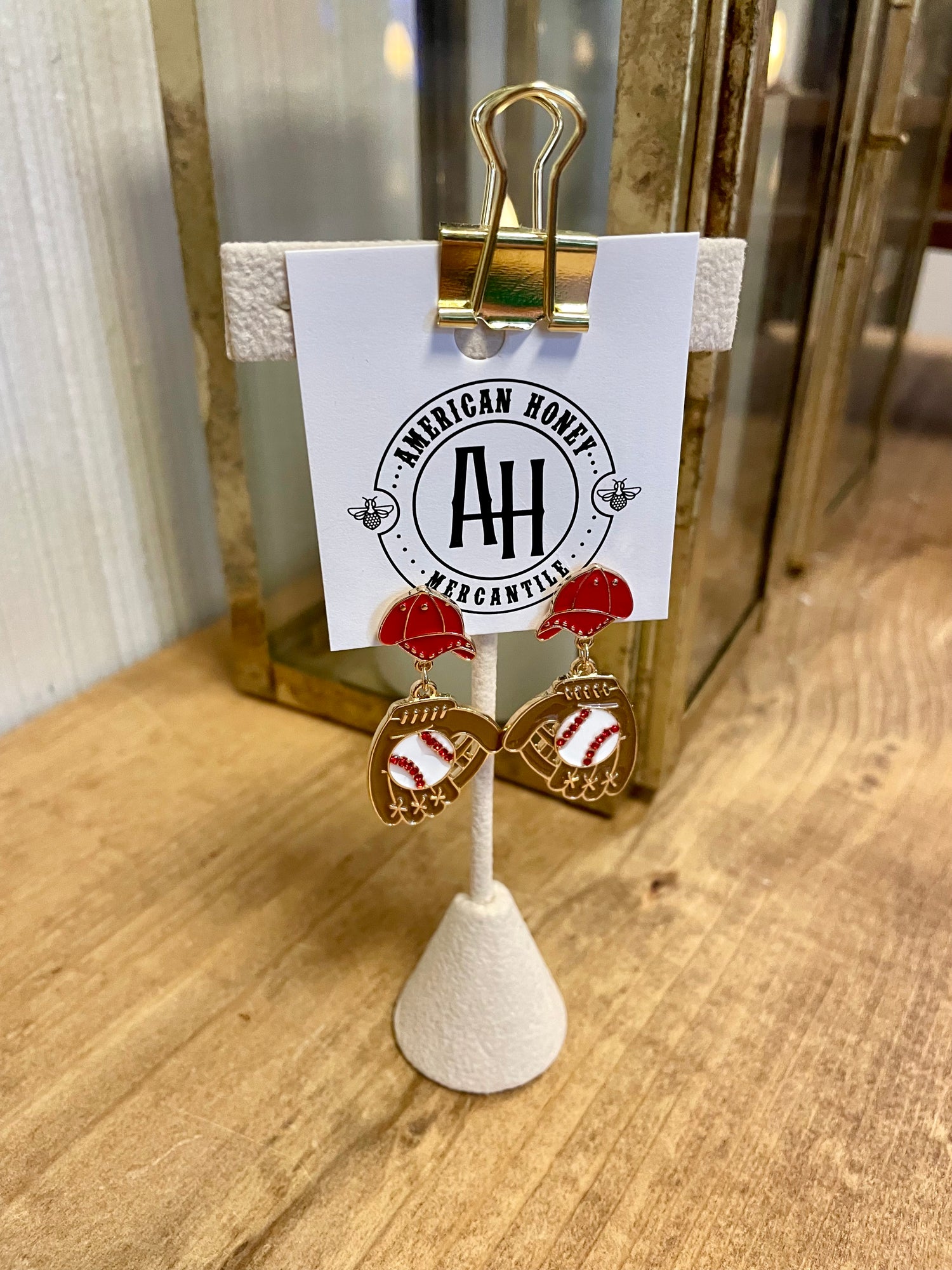 Enamel Baseball Earring
