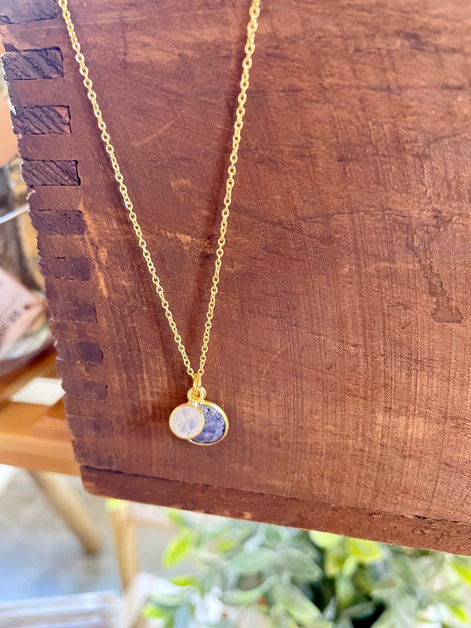 EBass Dble Sapphire Gemstone Necklace N644S