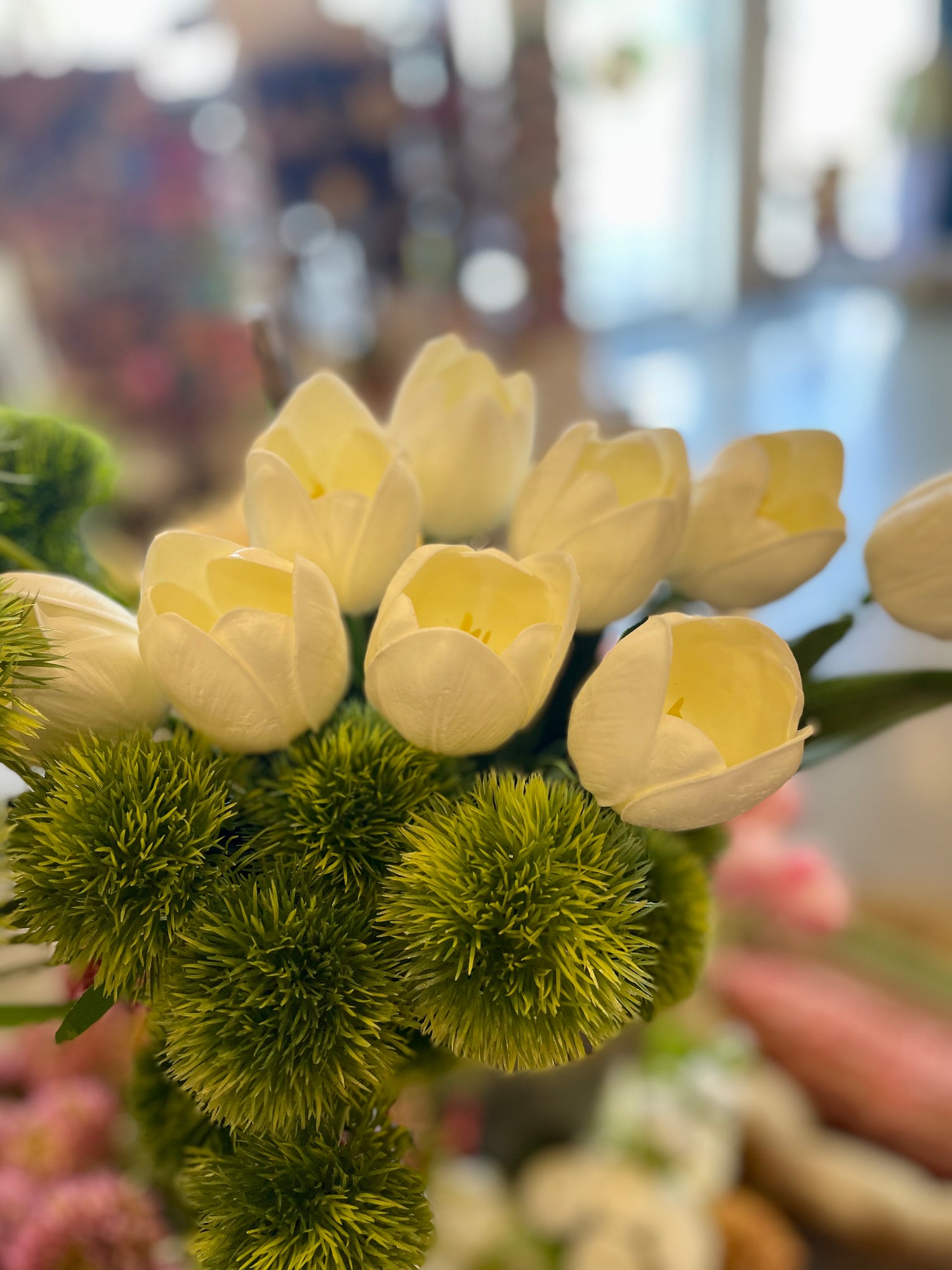 White Real Touch Tulip Stem