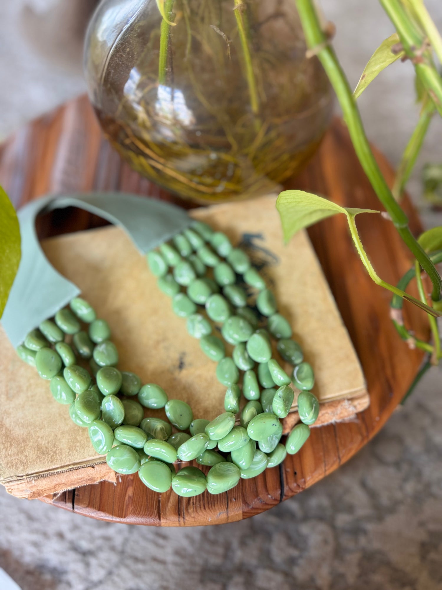 Stone Magnetic Clasp Necklace