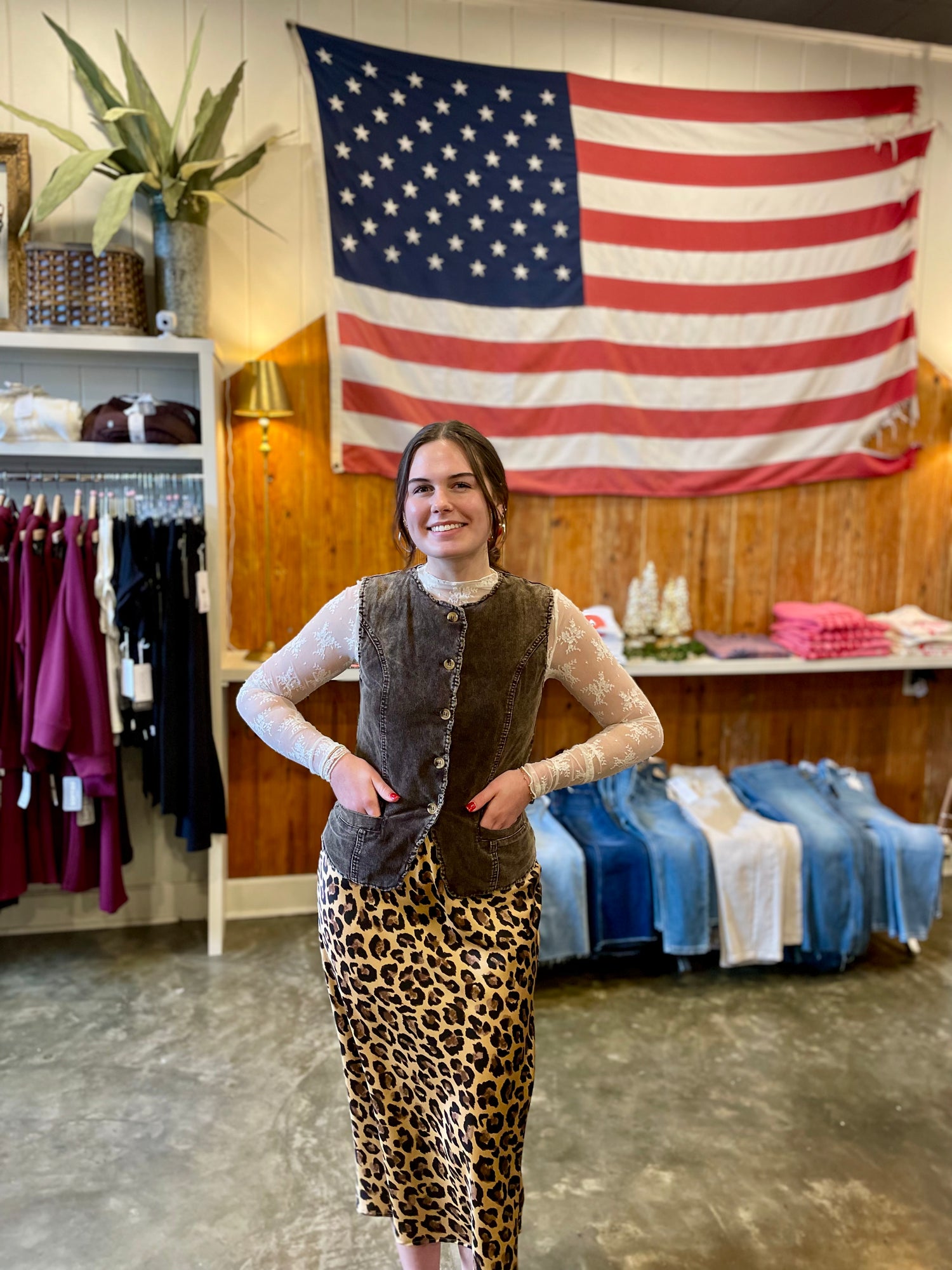 Corduroy Scallop Vest