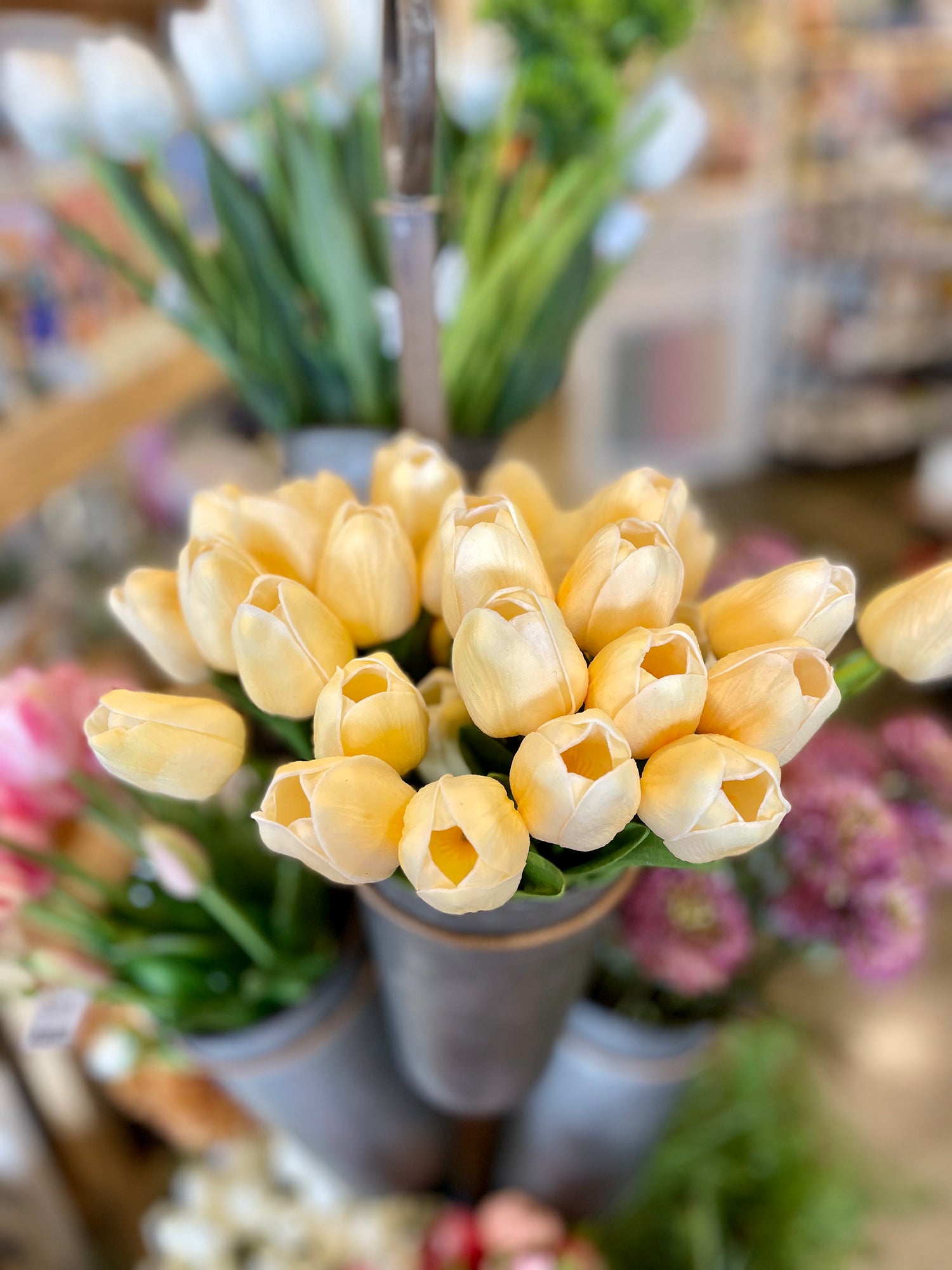 Peach Real Touch Mini Tulip Bundle : 12 Stems