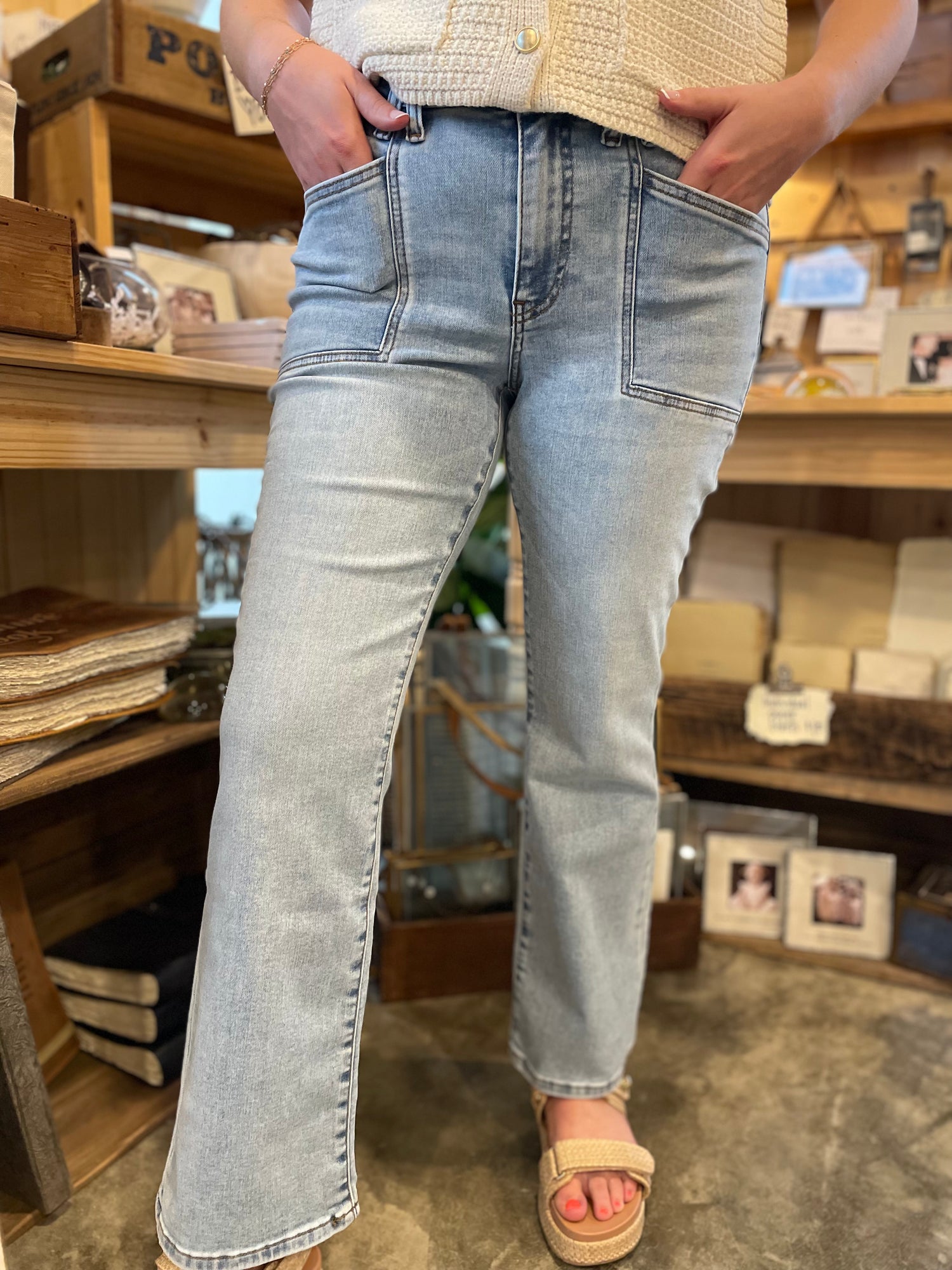 KUT Kelsey High Flare Jeans