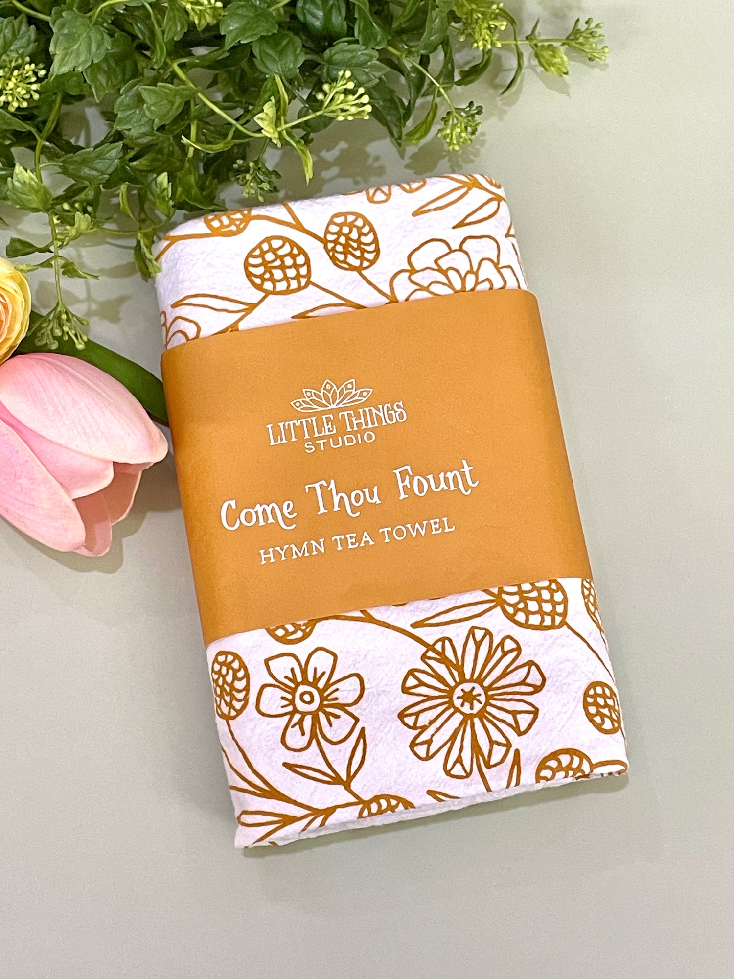 Little Things Come Thou Fount Tea Towel