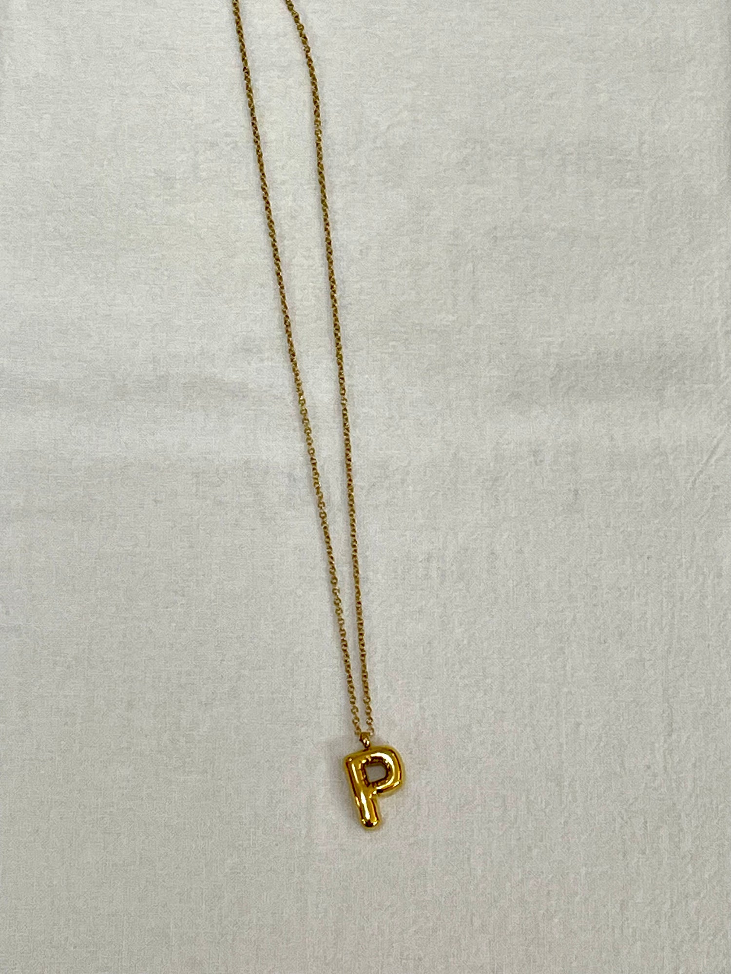 Gold Initial Necklace P