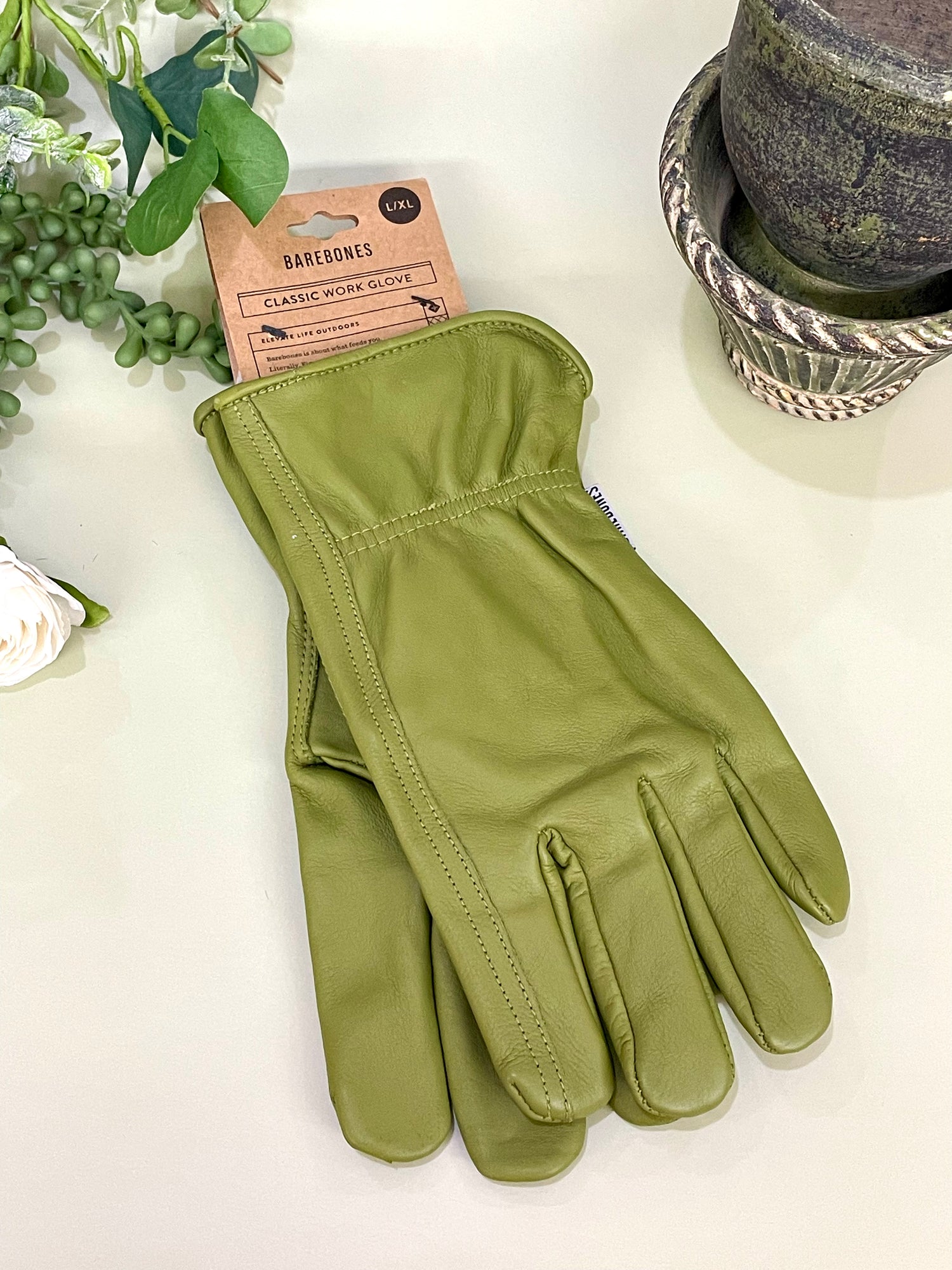 Classic Work Glove Olive Barebones