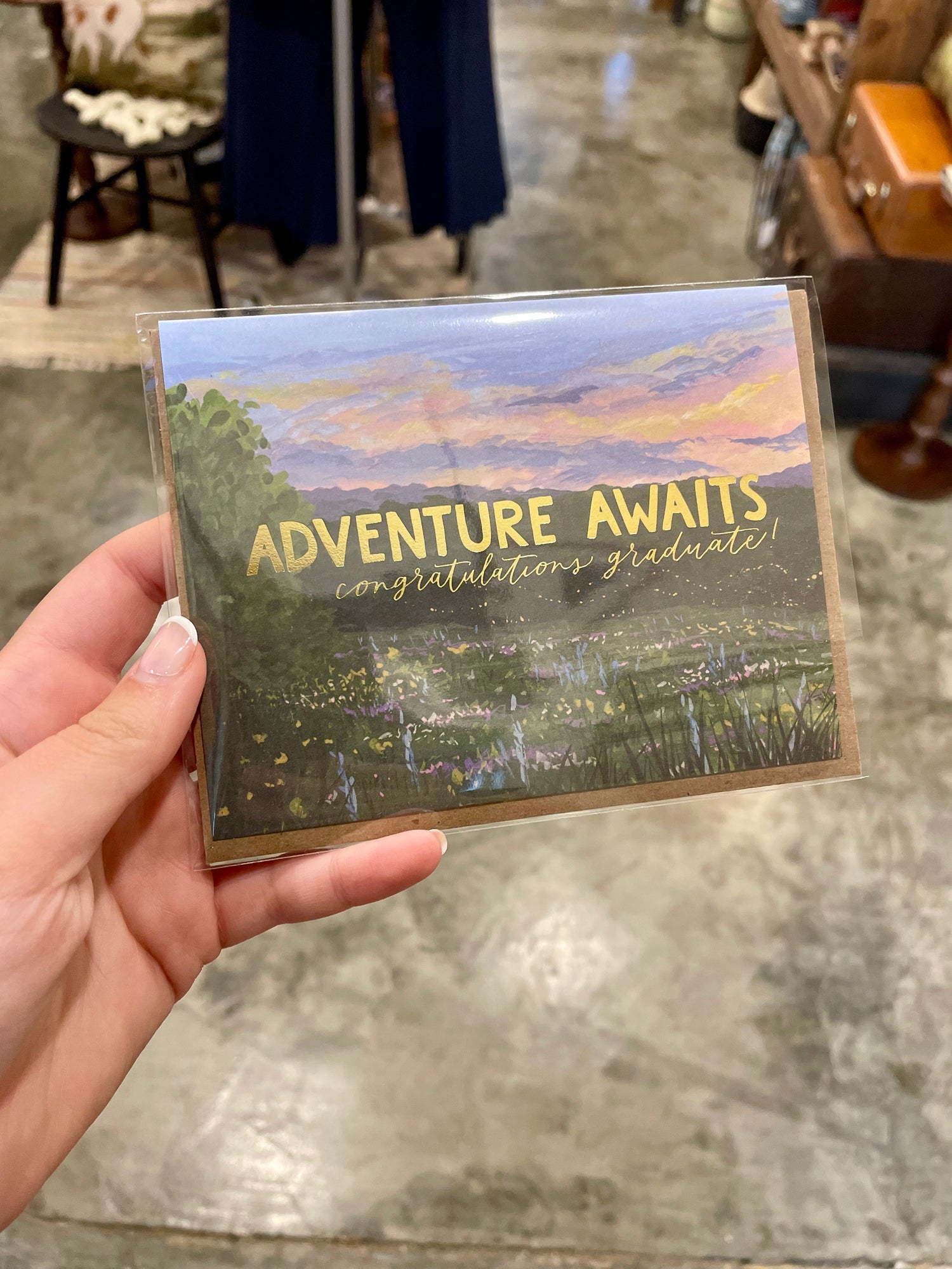Adventure Awaits Graduation Greeting Card