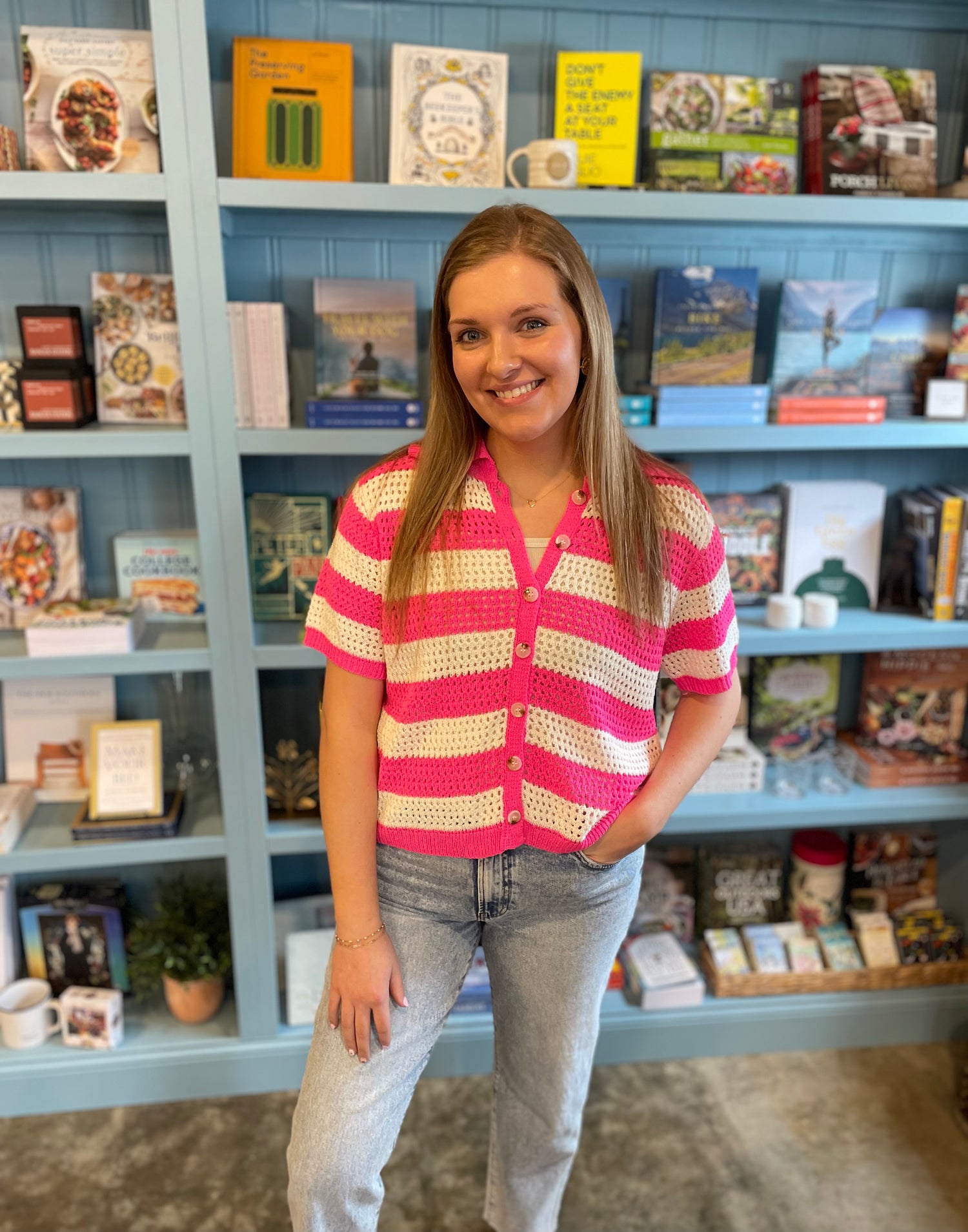 Peony Stripes Sweater