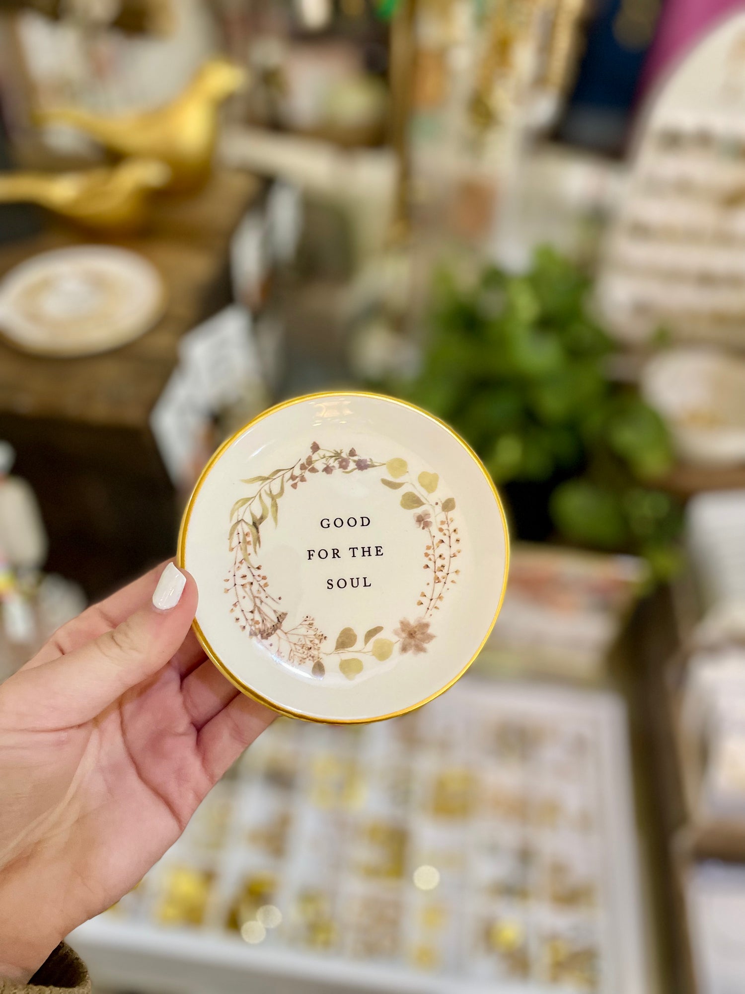 Floral Trinket Plate