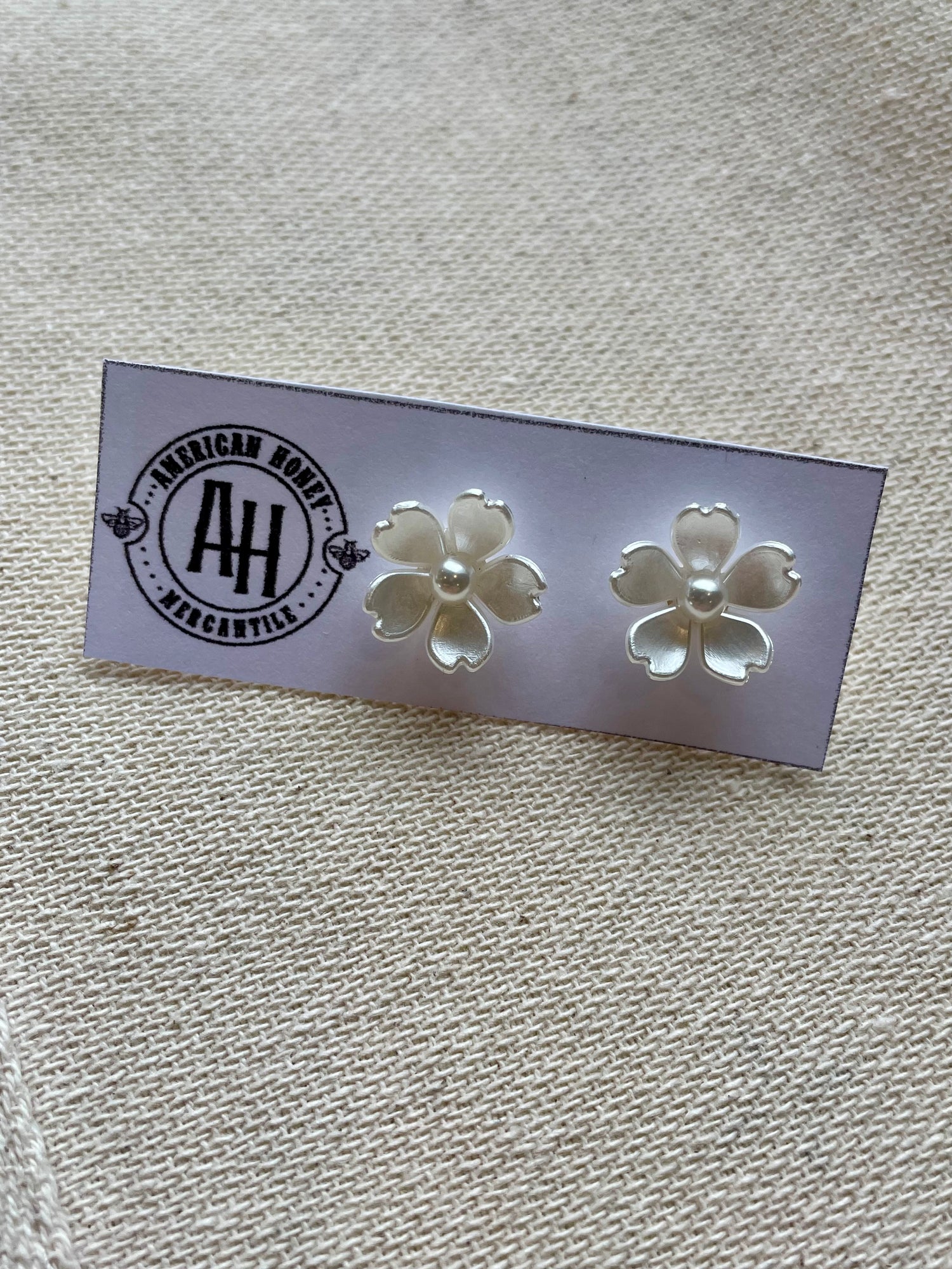 Pearl Flower Studs