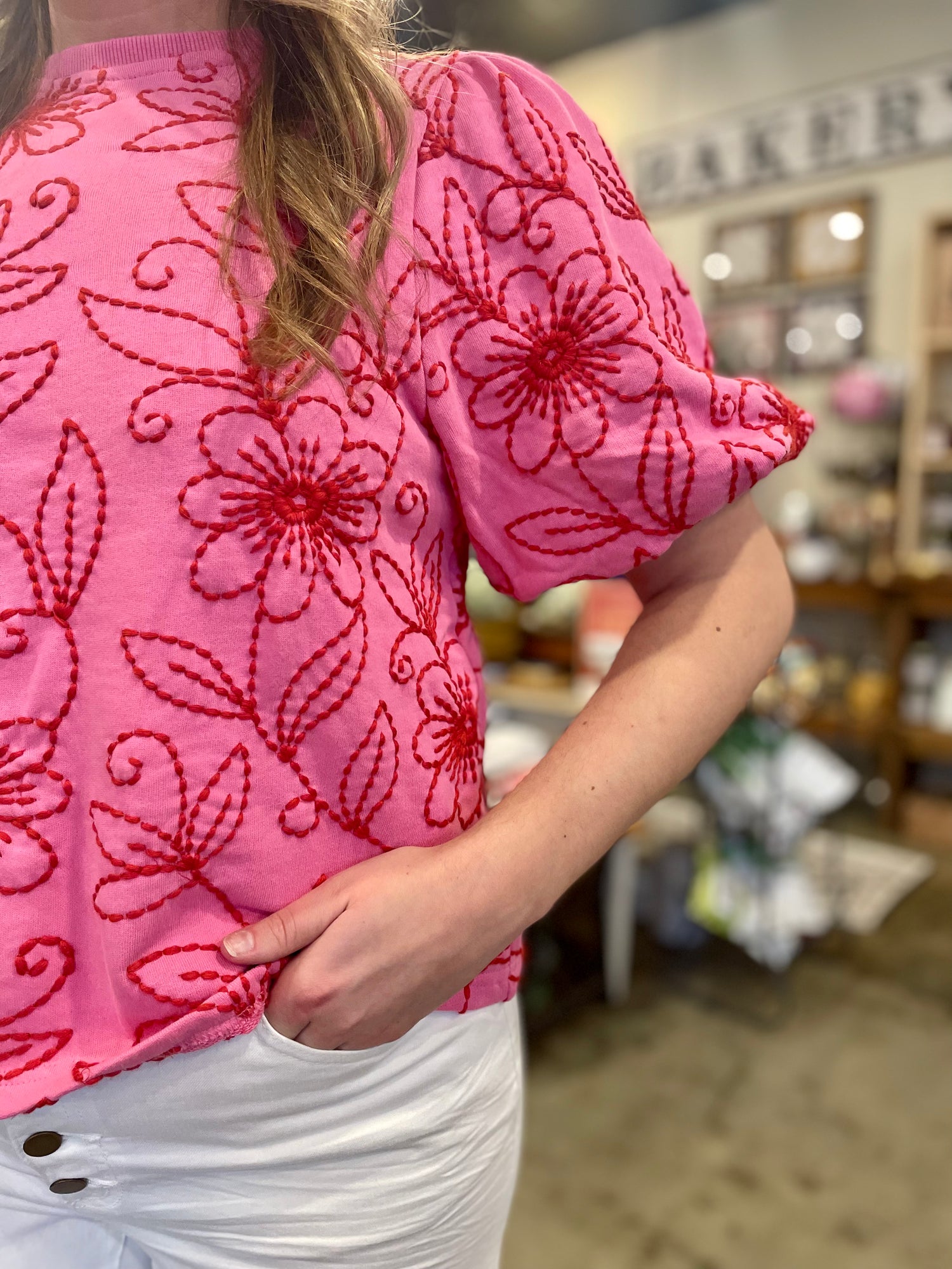 Floral Vines Knit Top