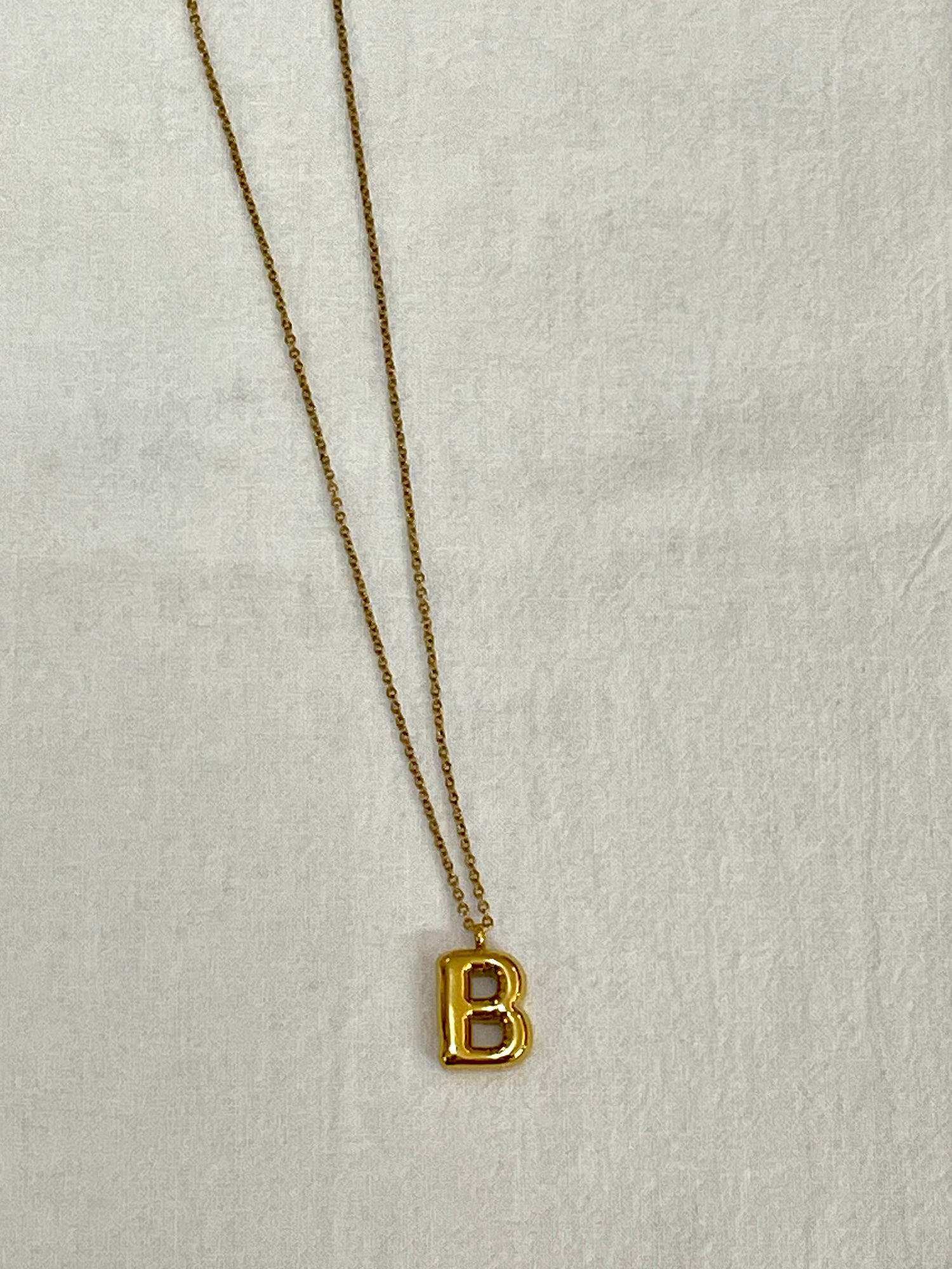 Gold Initial Necklace B