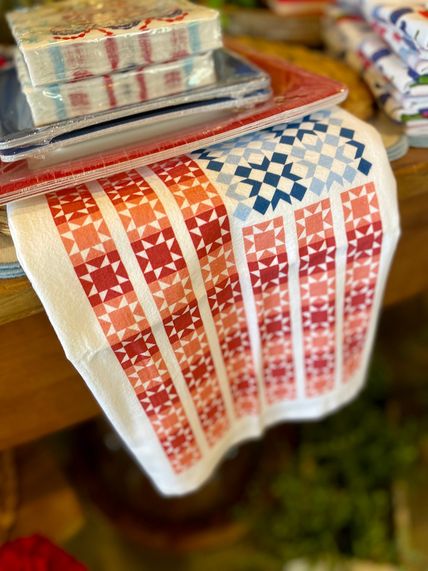 Quilted Flag Tall Tea Towel