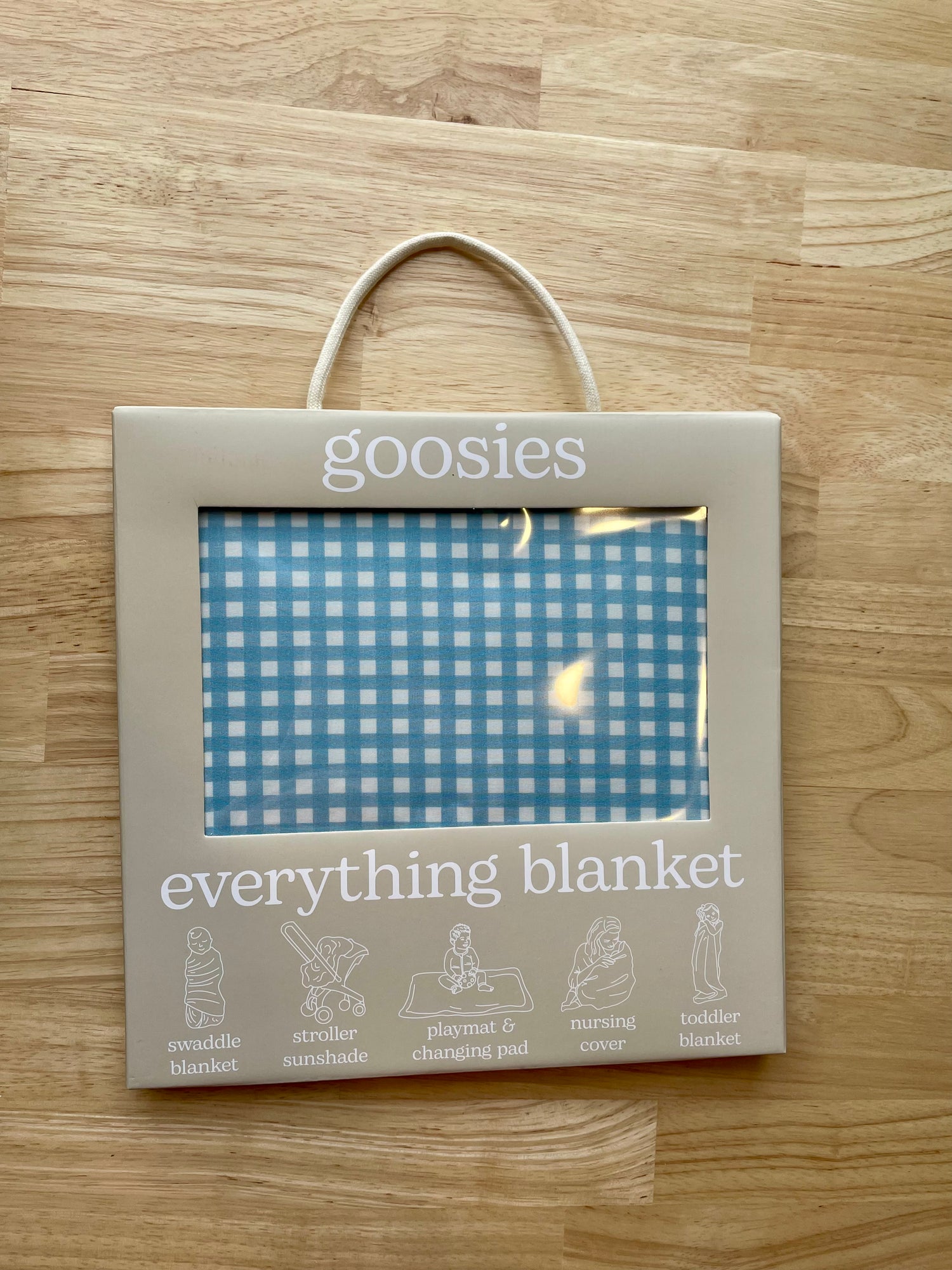 Gingham in Cottage Blue Everything Blanket