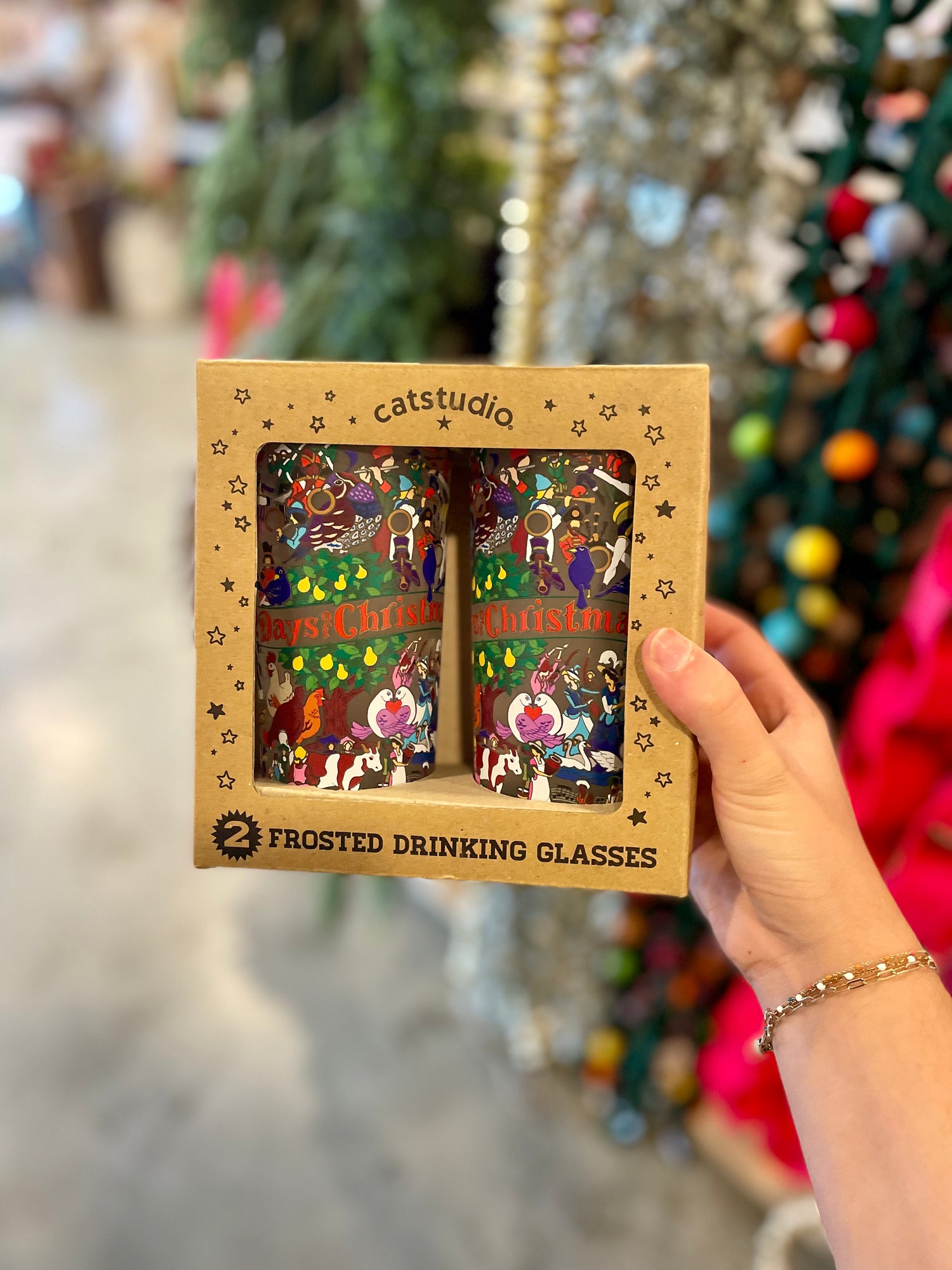 12 Days of Christmas Glass Set Of Two