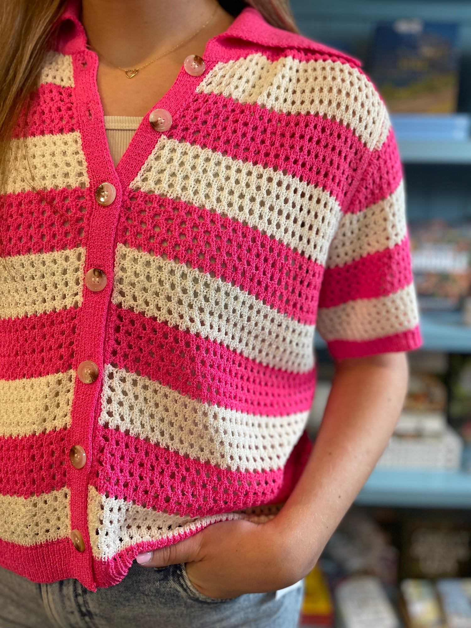 Peony Stripes Sweater