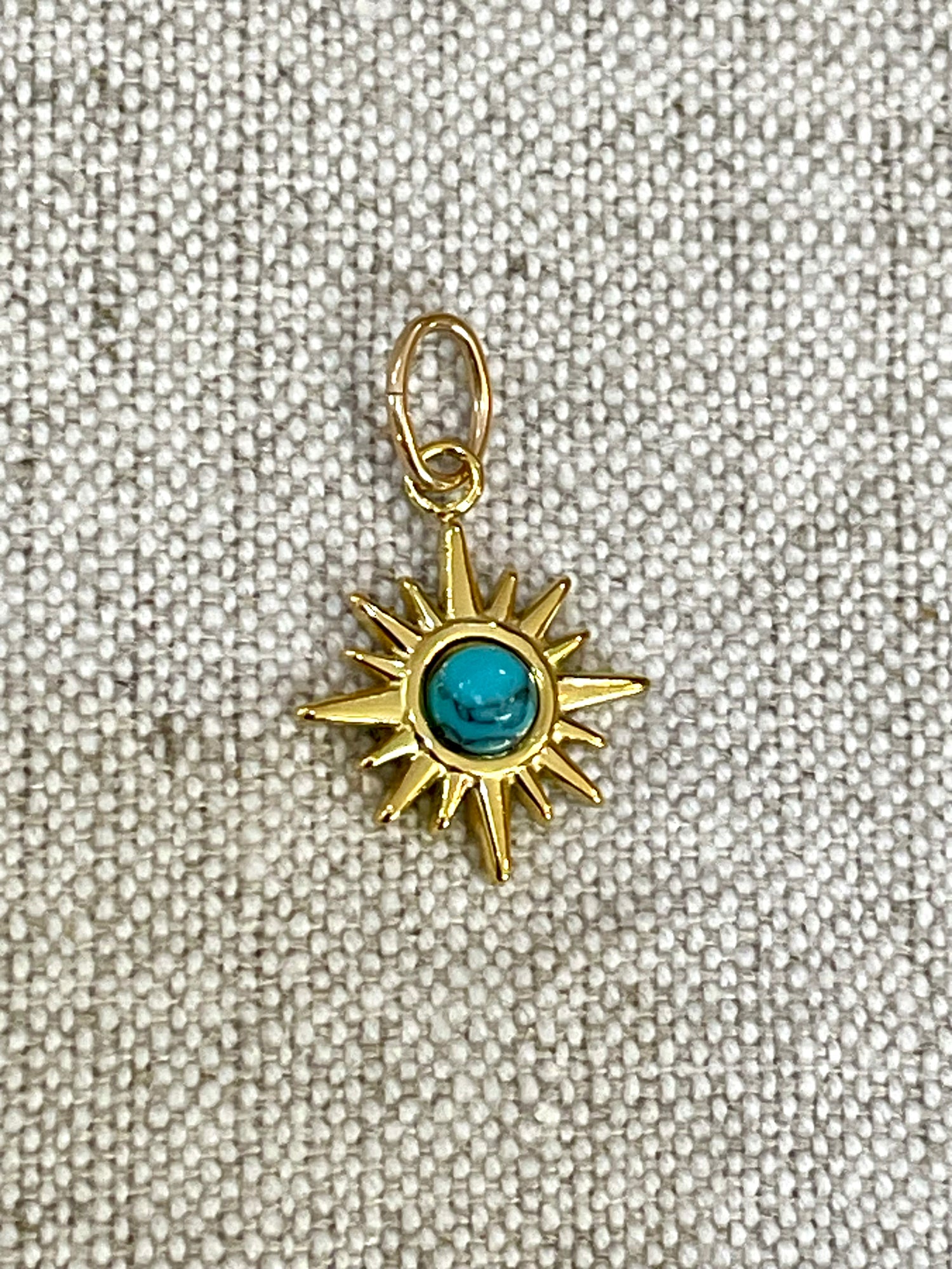 Turquoise Sunburst Charm