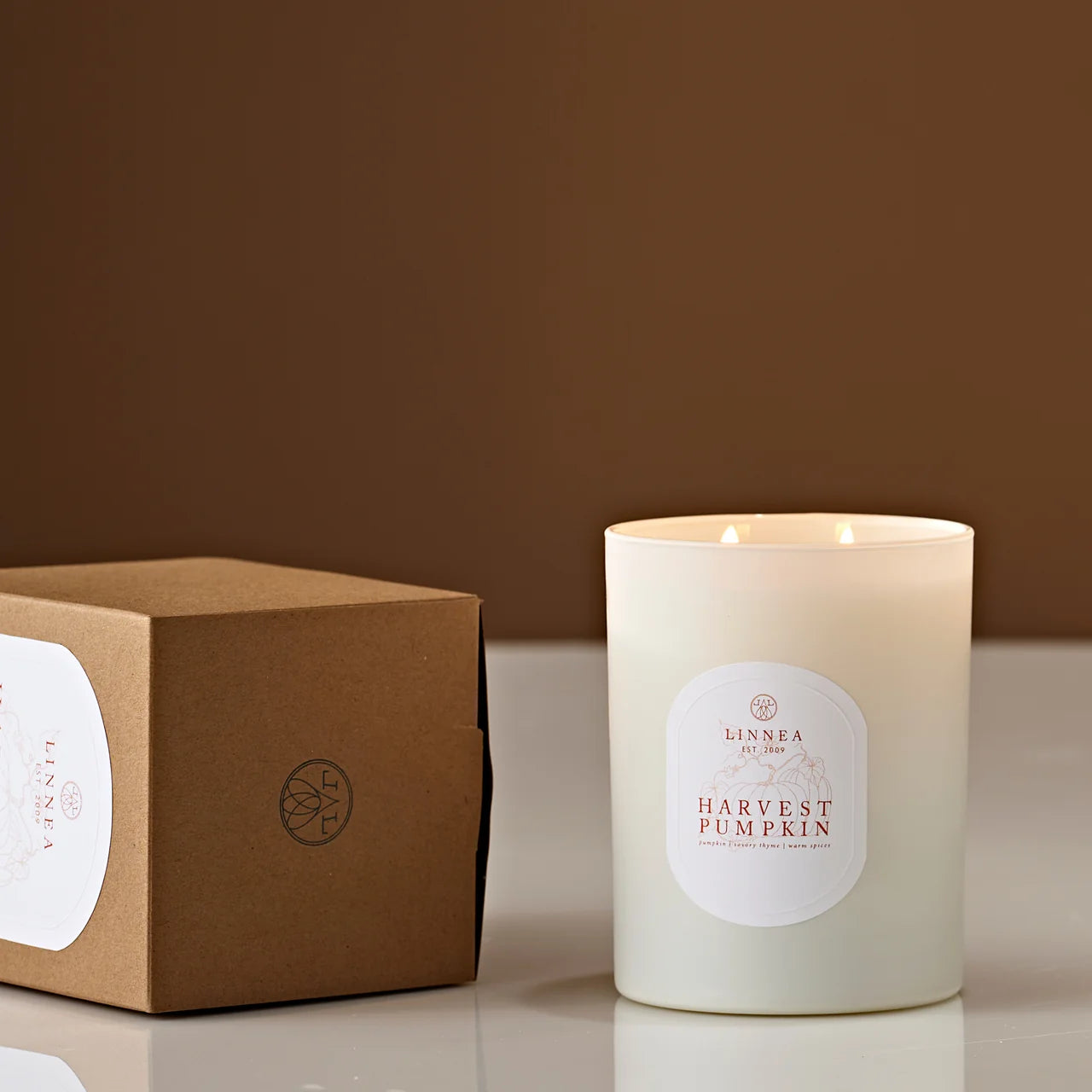 Harvest Pumpkin Two Wick Candle