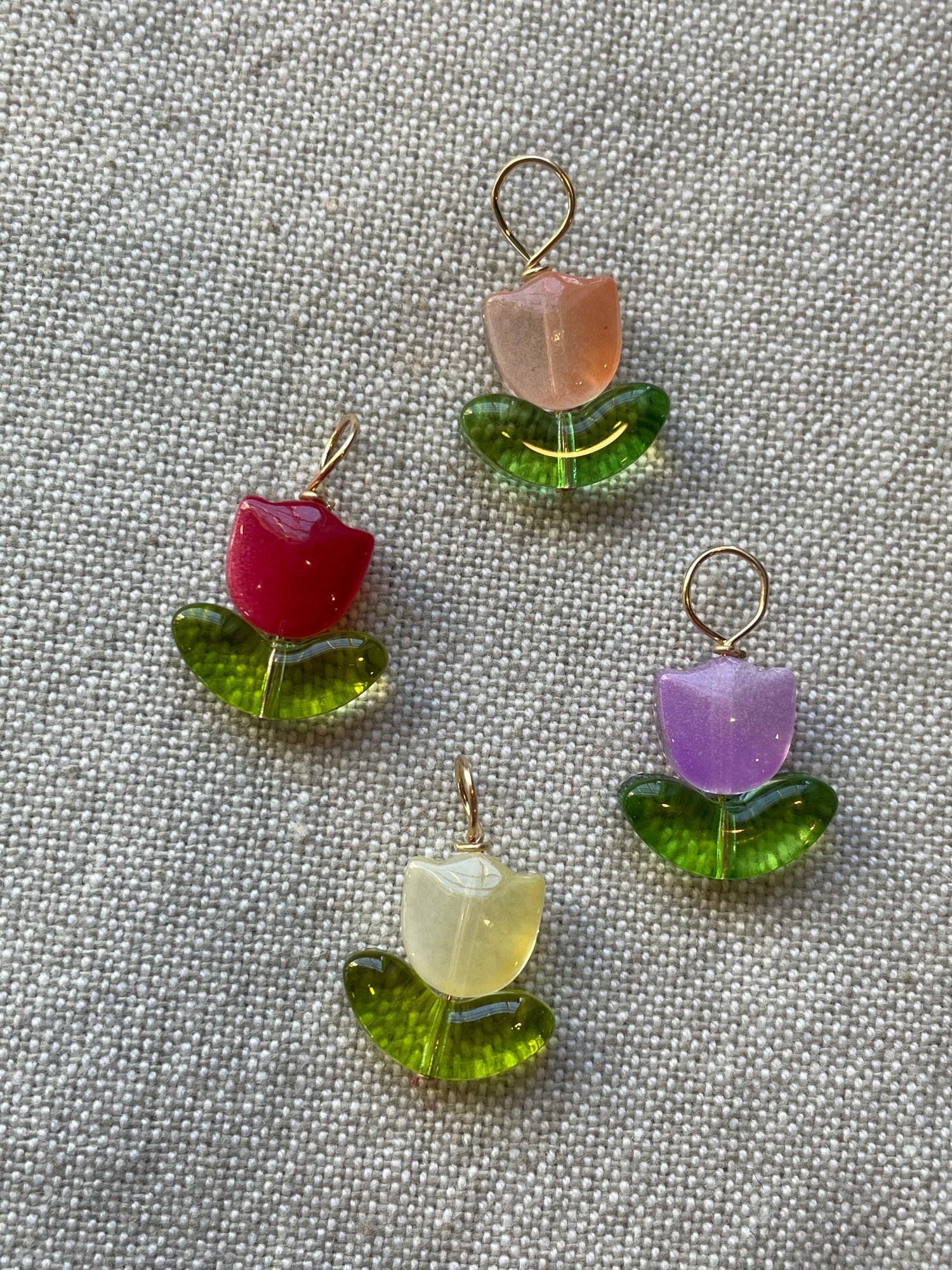 Tulip Gem Bead Charm