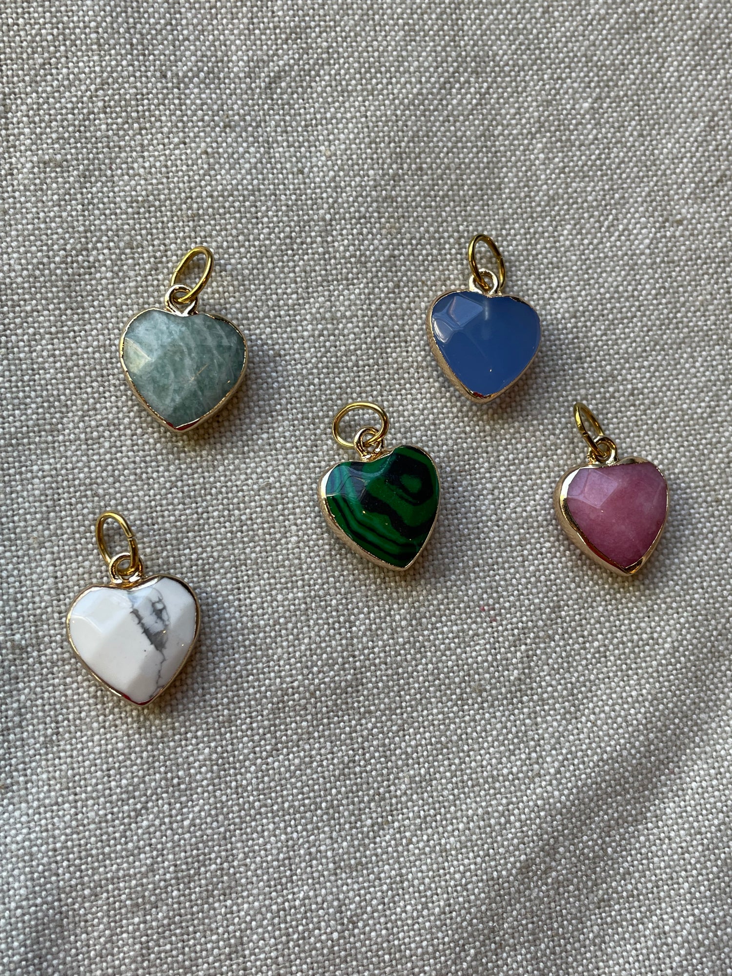 Stone Heart Charm