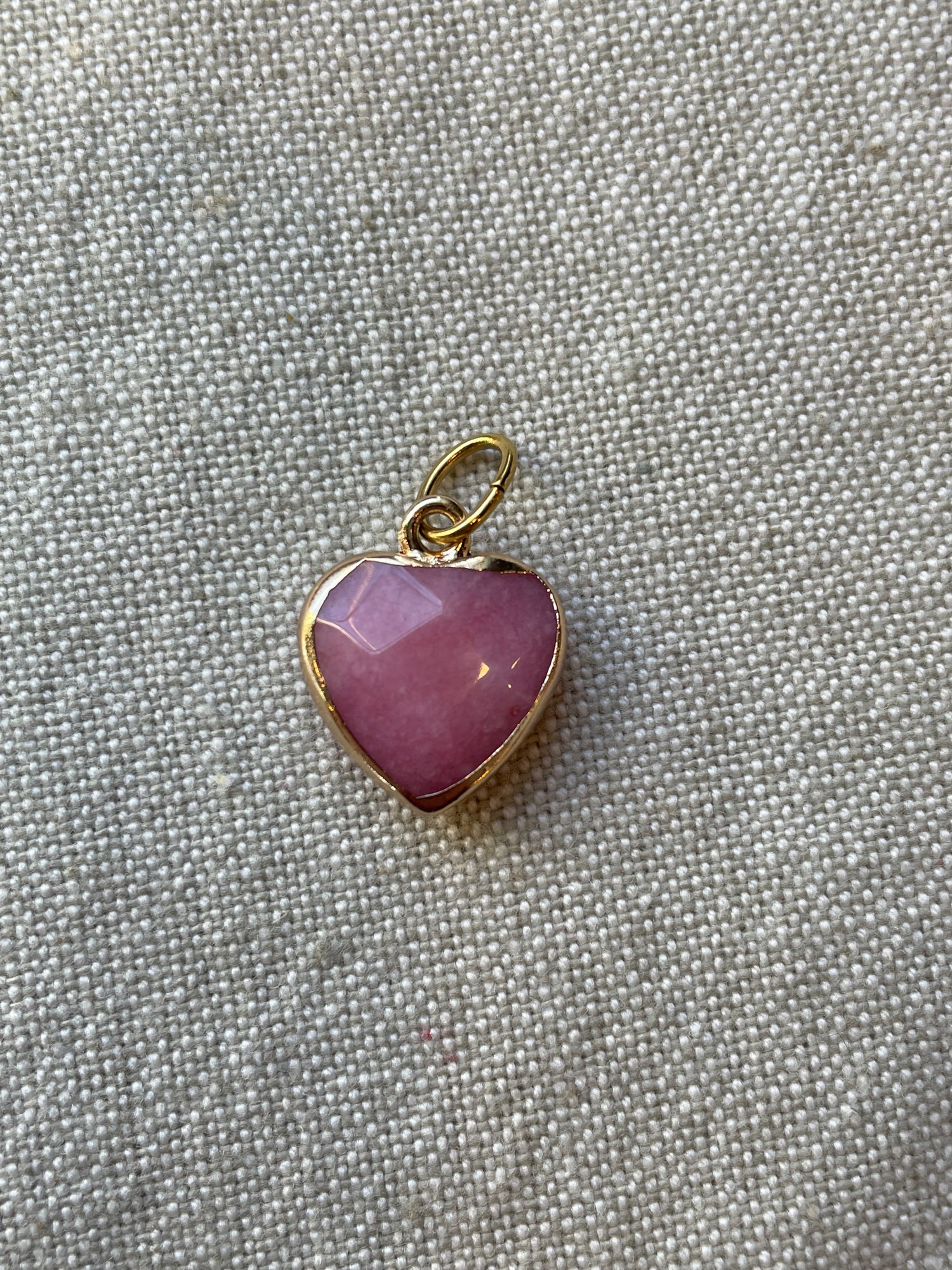 Stone Heart Charm