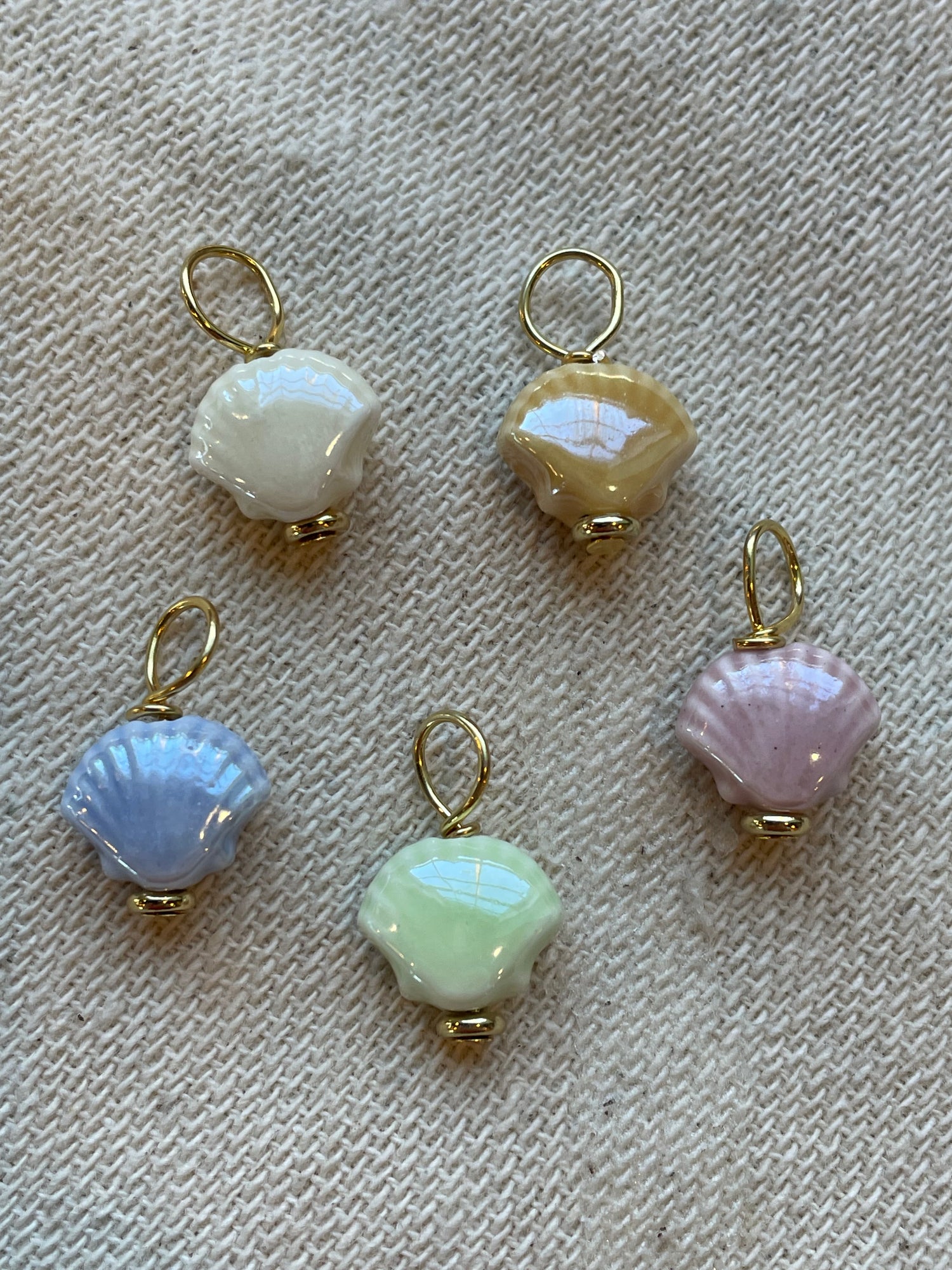 Porcelain Seashell Bead Charm