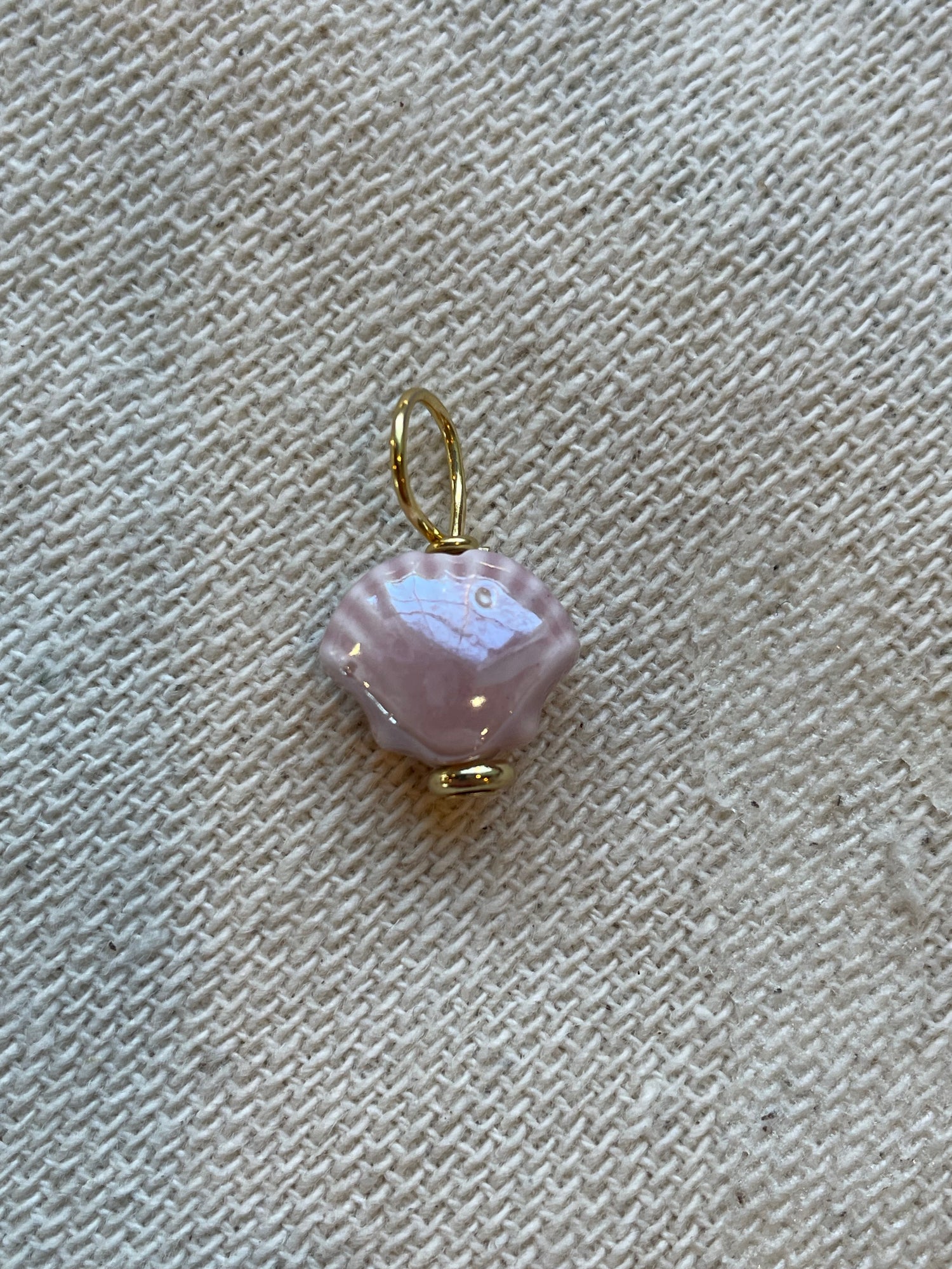 Porcelain Seashell Bead Charm