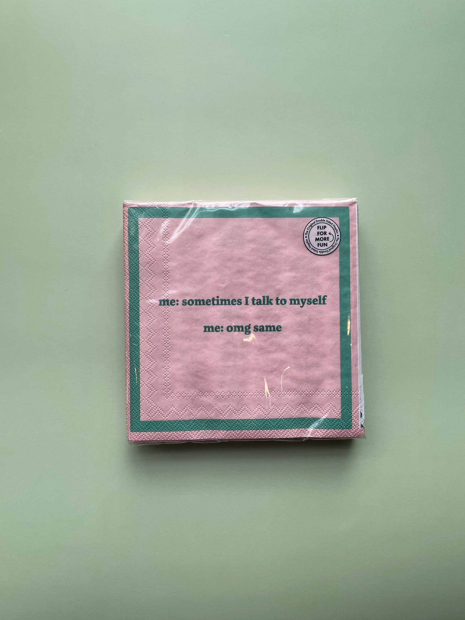 Drinks on Me Cocktail Napkins : Talk to Self