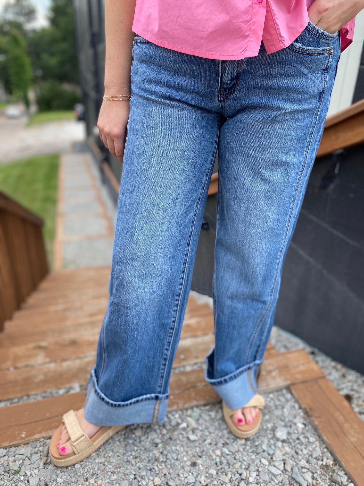 Kris Cuffed Baggy Jeans