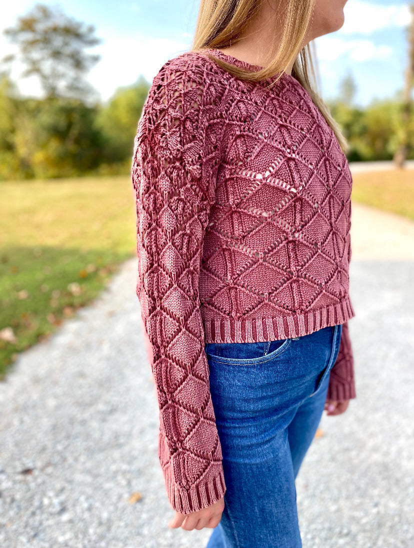 Raspberry Beret Sweater