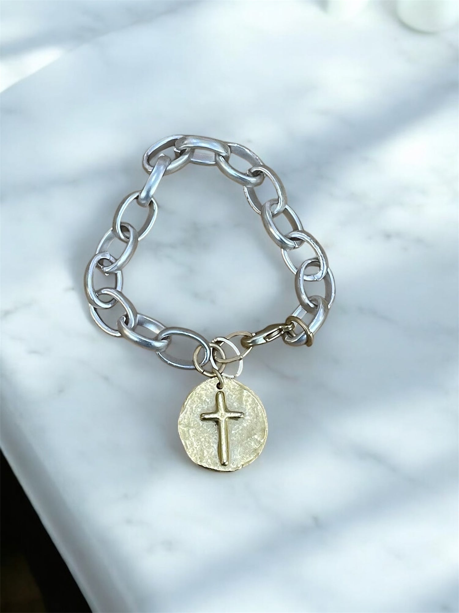 Kitzi Abby Cross Silver Bracelet