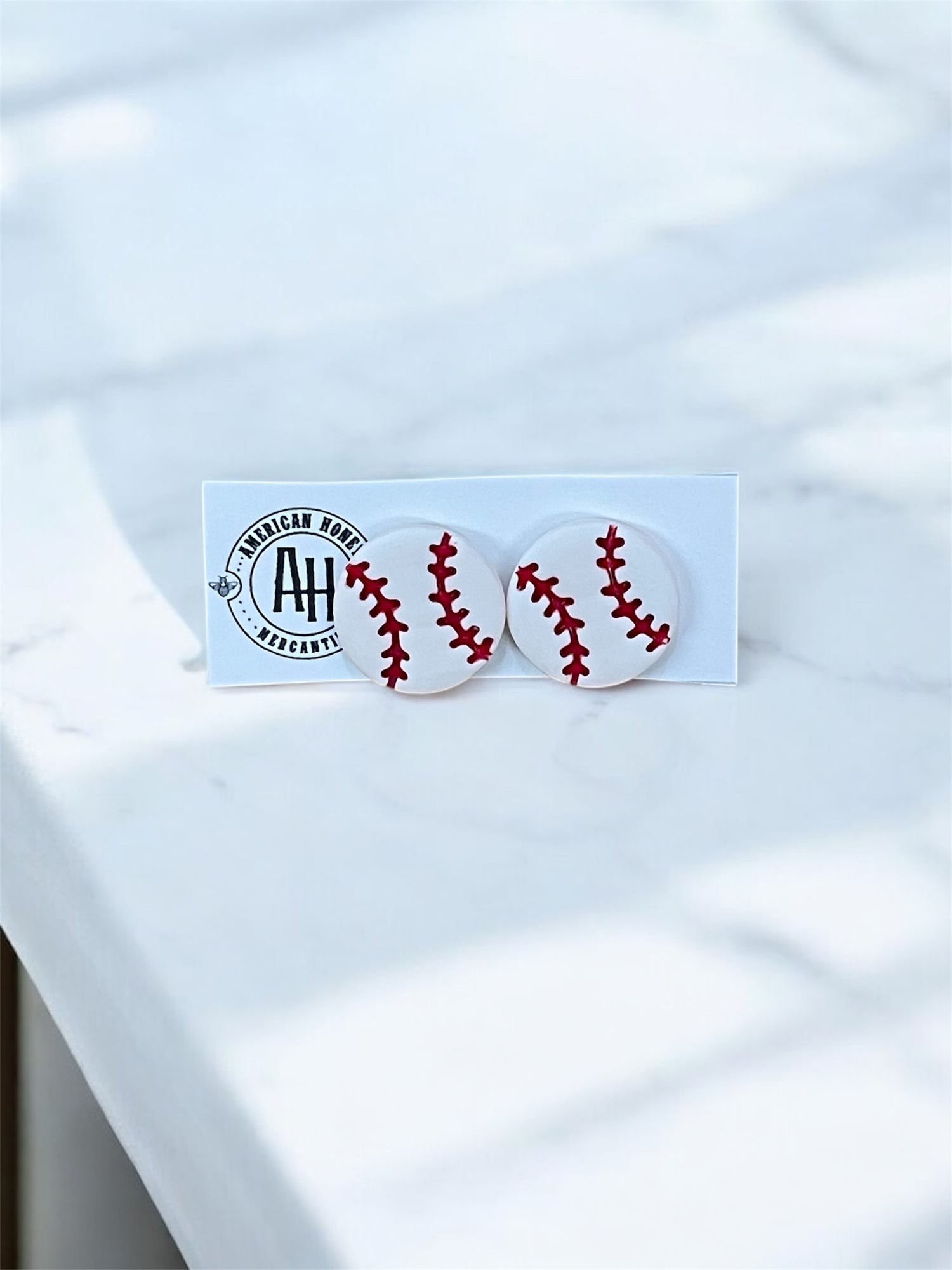 Baseball Stud Earrings