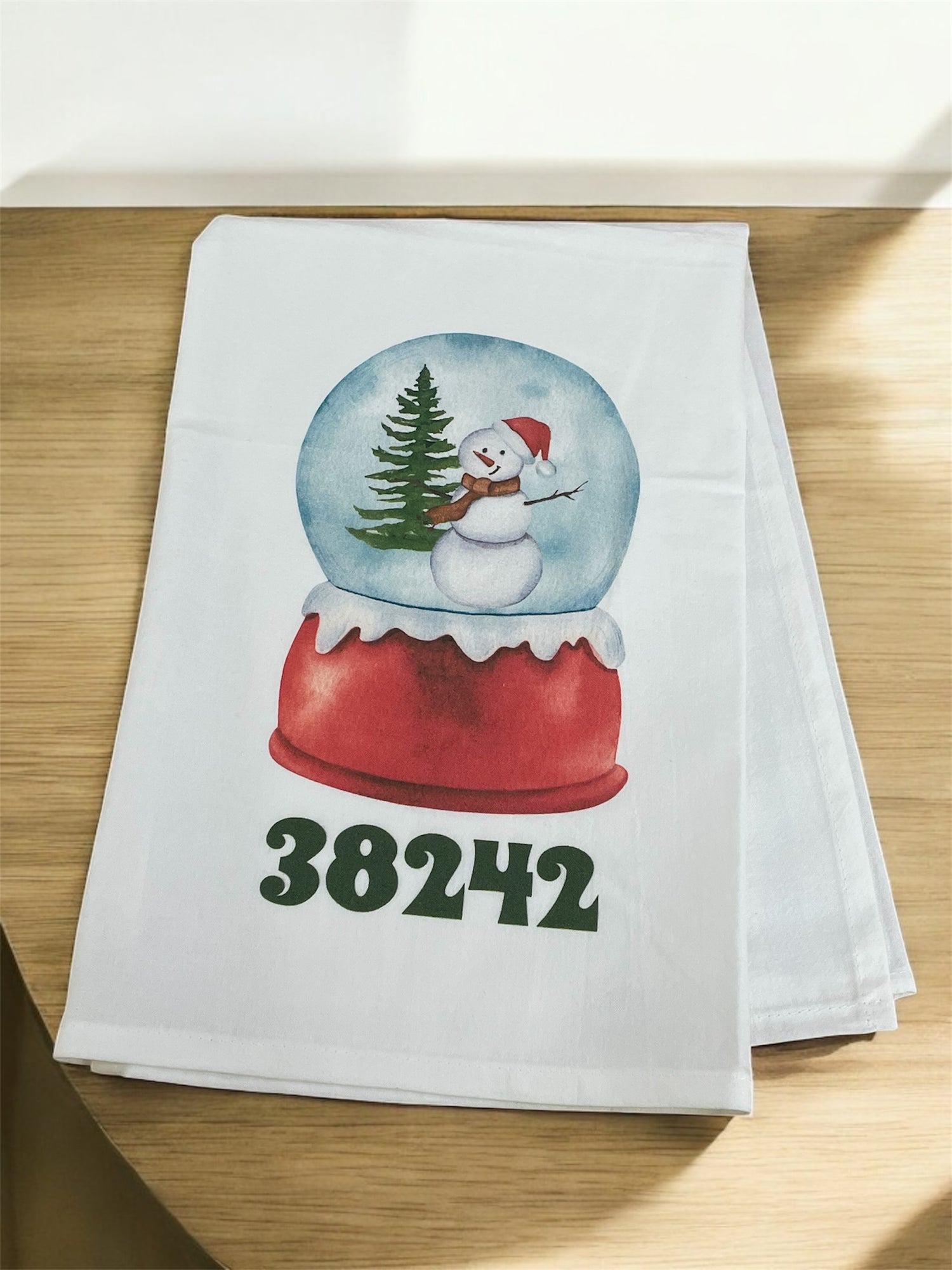Snowglobe Tea Towel