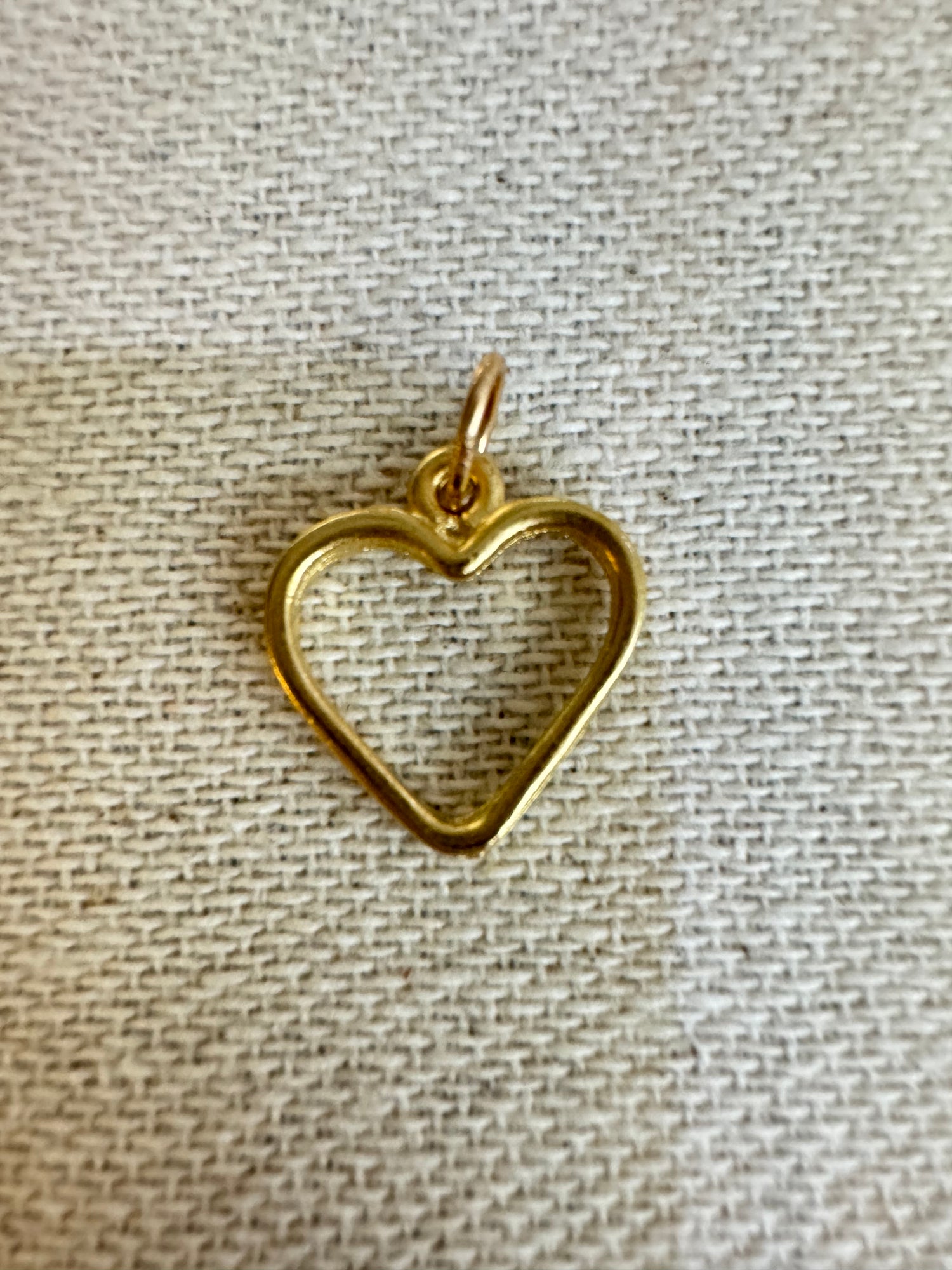 Gold Open Heart Charm