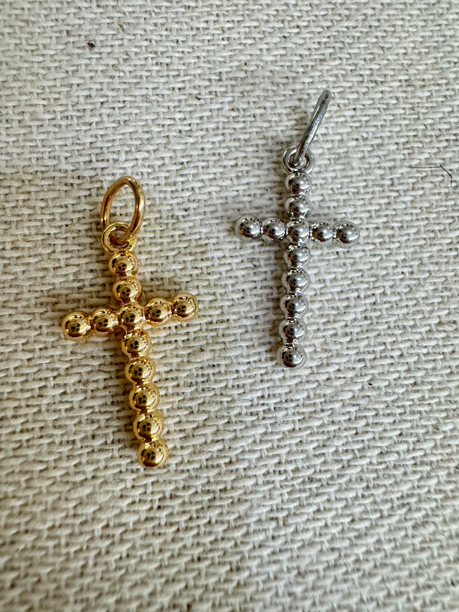 Large Beaded Cross Charm