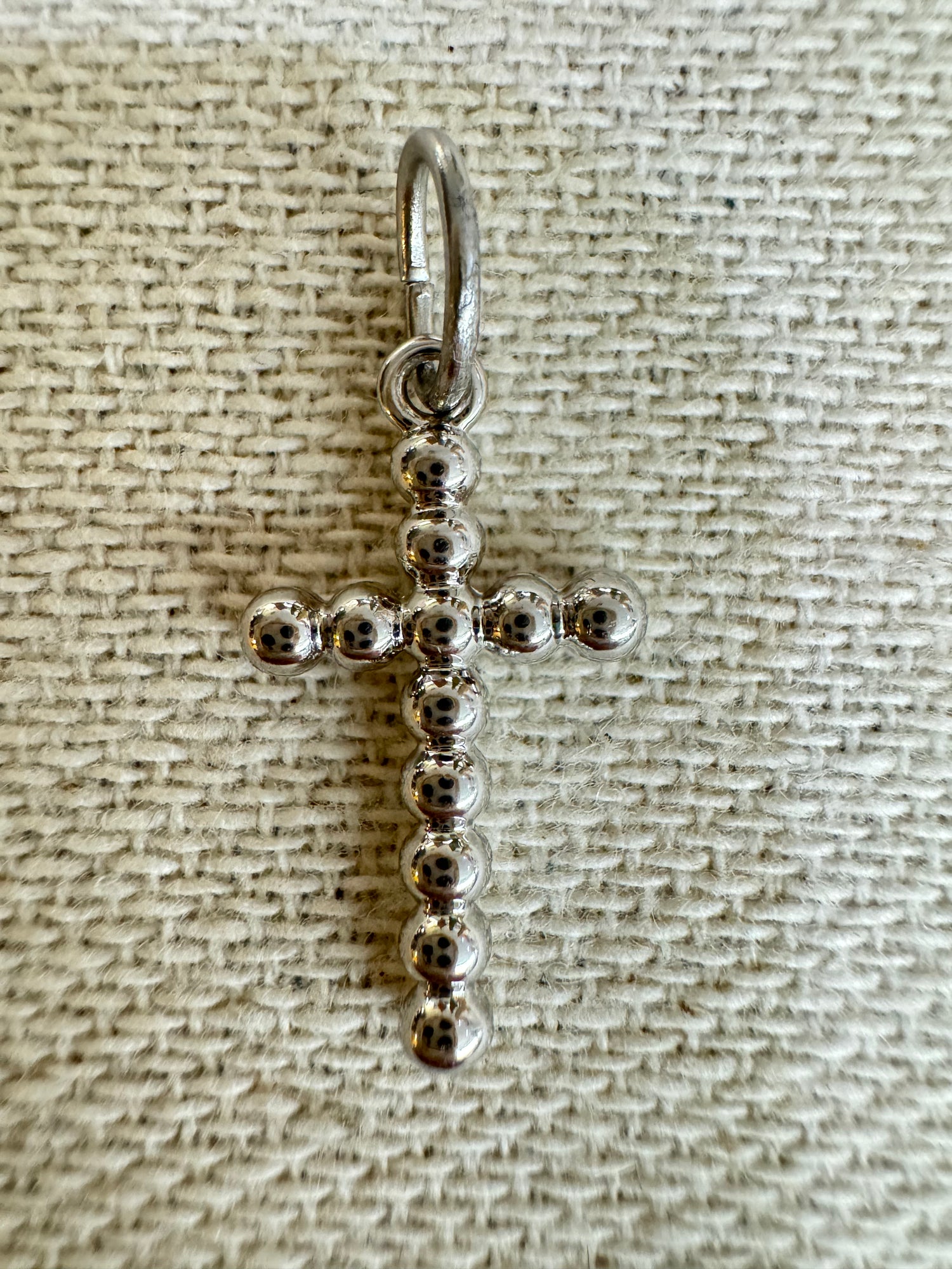 Large Beaded Cross Charm