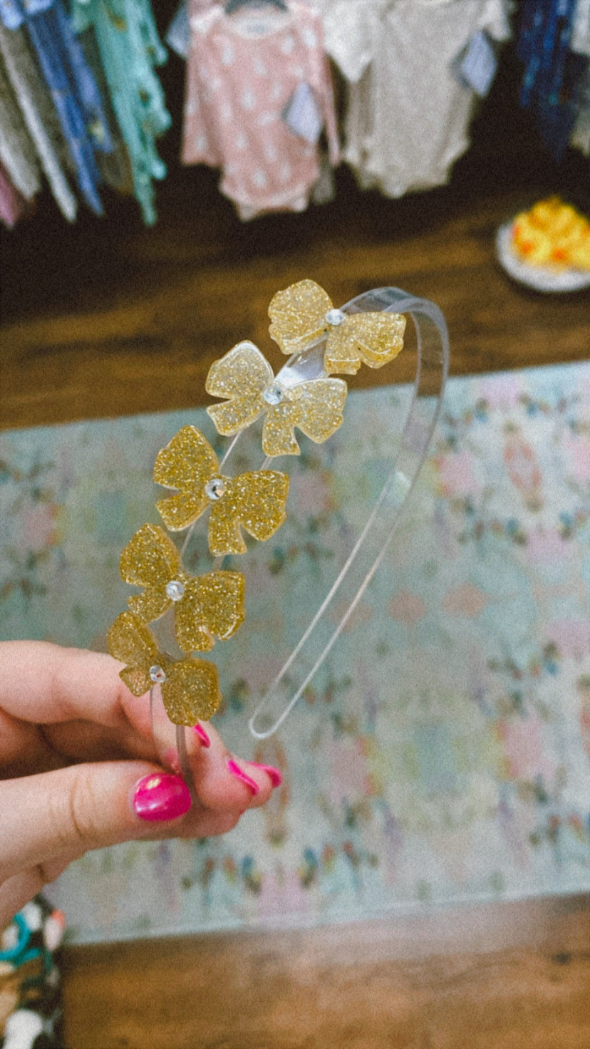 Gold Bows Headband