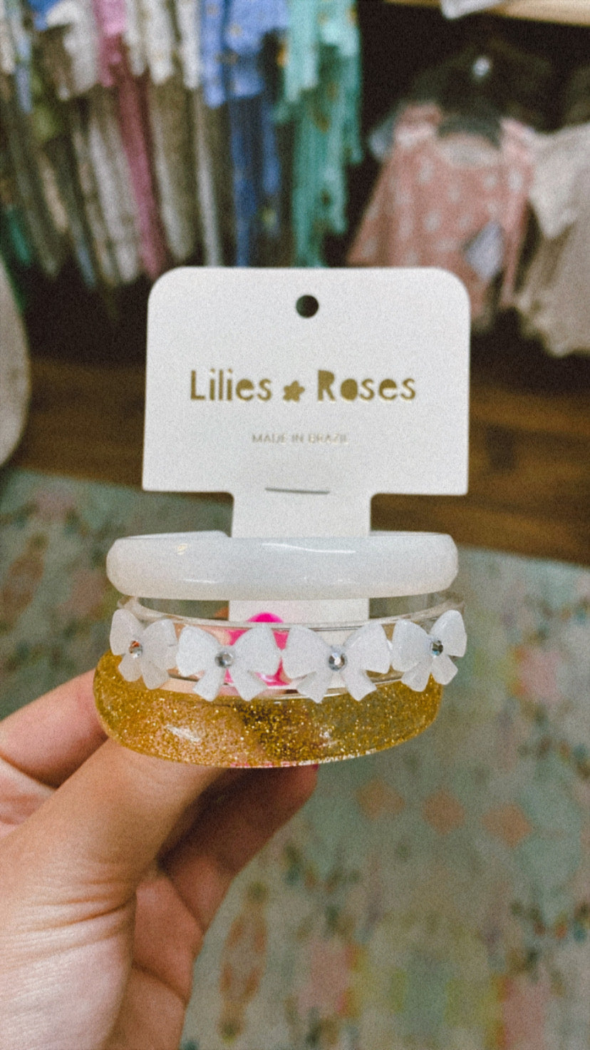 White Bows Bangles