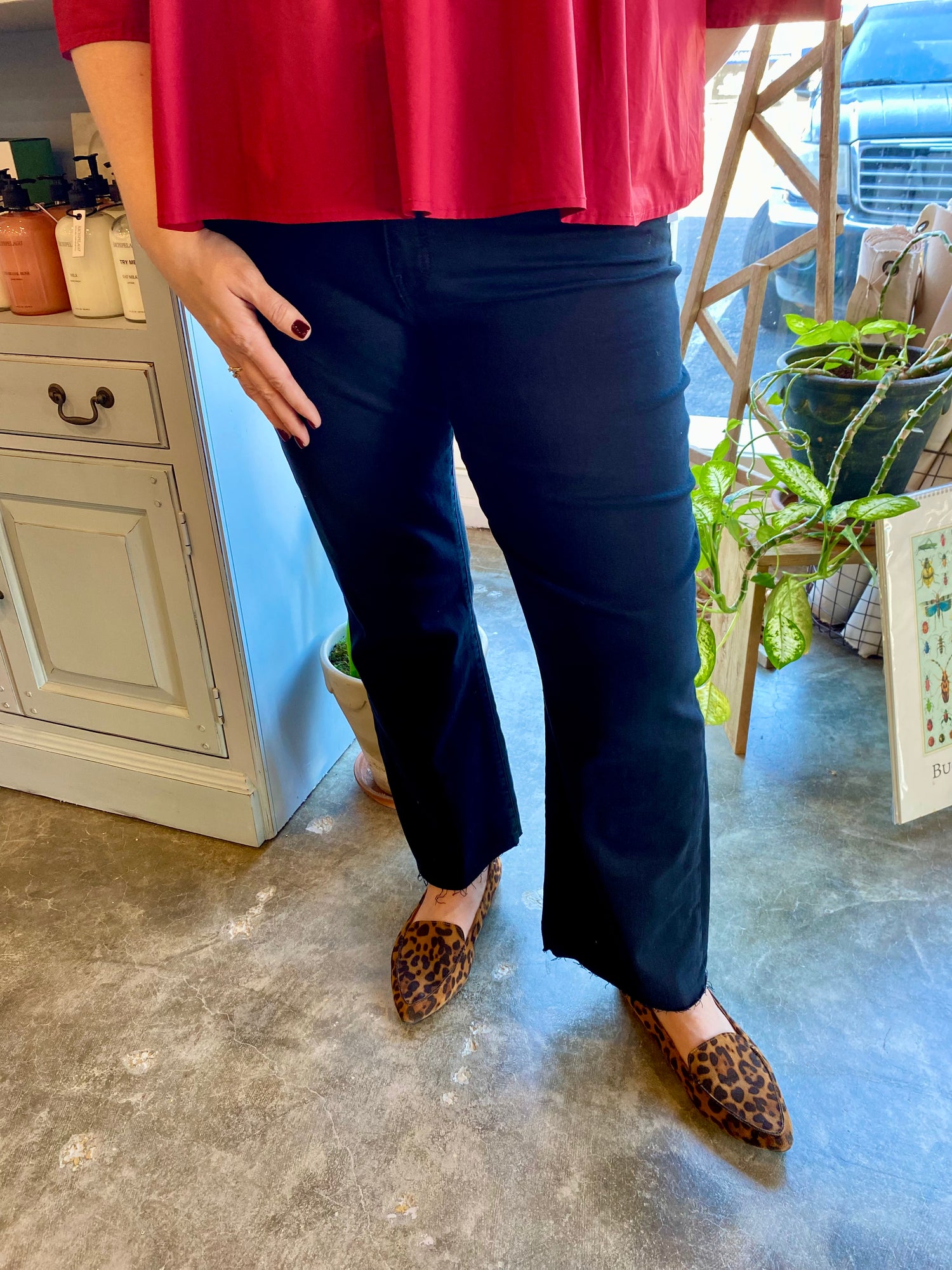 KUT Kelsey High Rise Ankle Flare Jeans