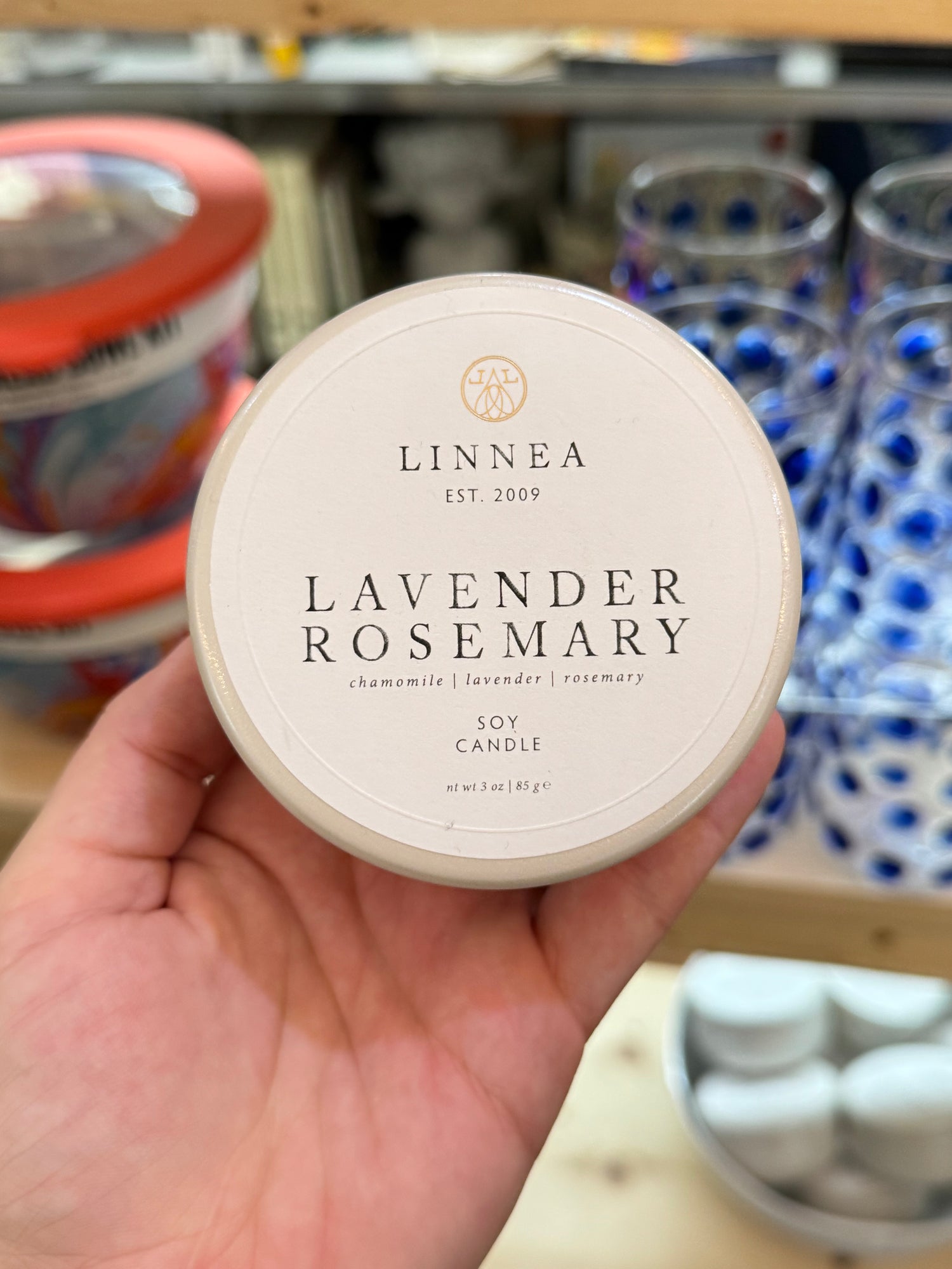 Linnea Candle Lav Rosemary Petite 2-Wick