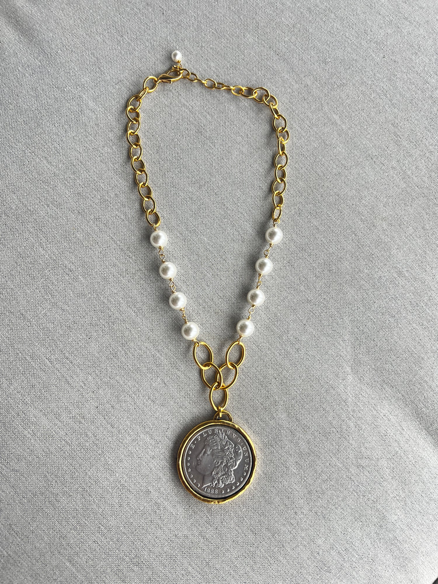 Large Coin Drop Necklace